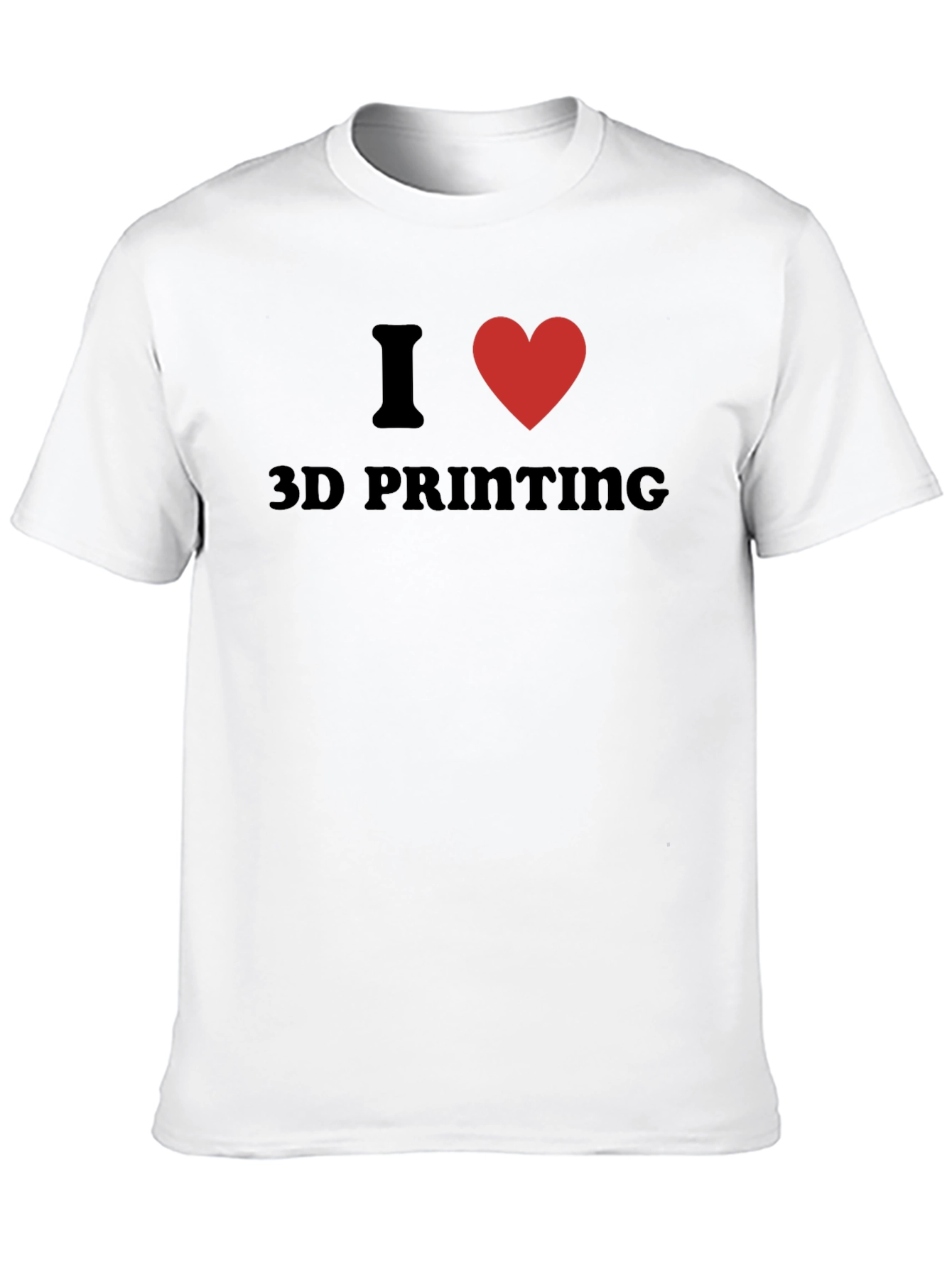 I Heart 3D Printing Black T-Shirt