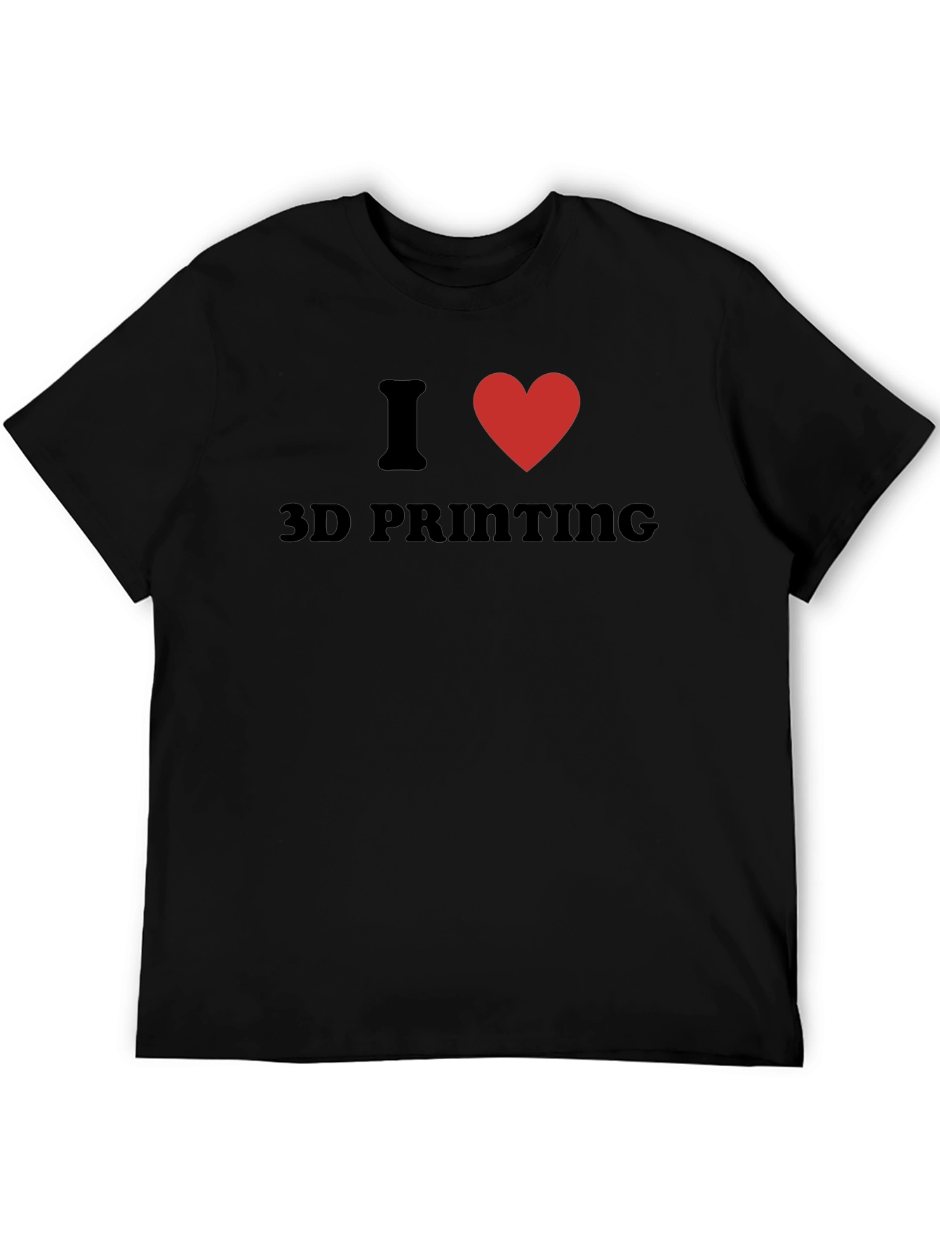 I Heart 3D Printing Black T-Shirt