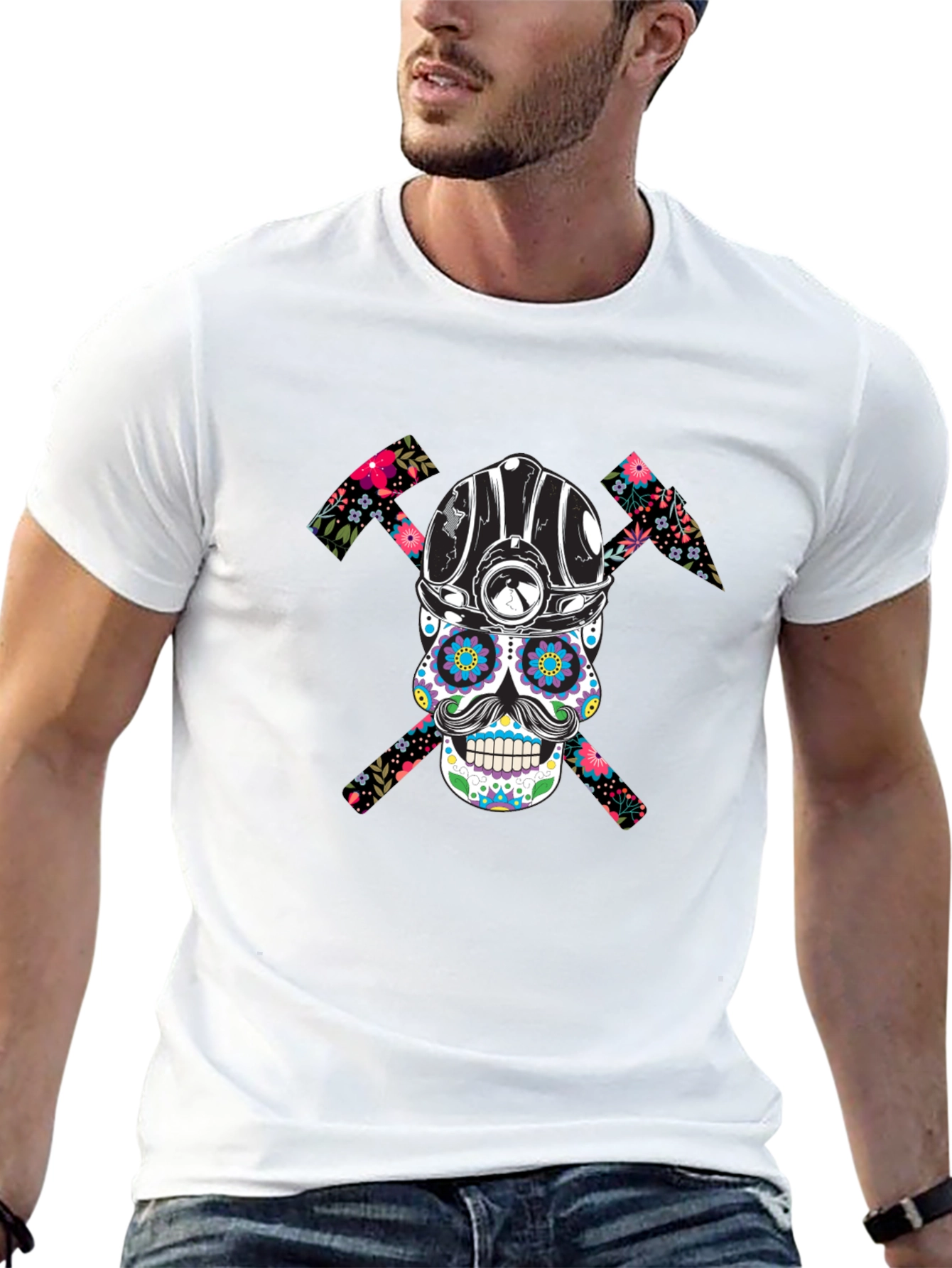 Sugar Skull Miner Graphic Tee