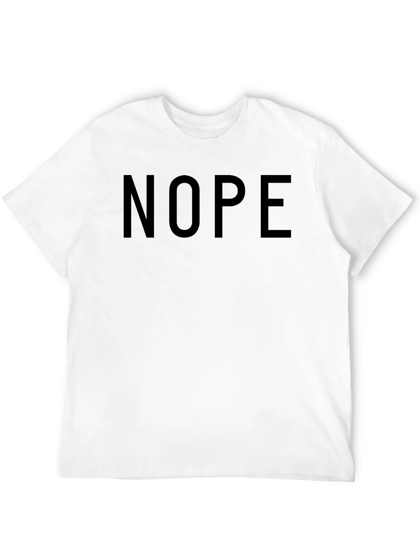 Nope Graphic Tee - Casual Black T-Shirt