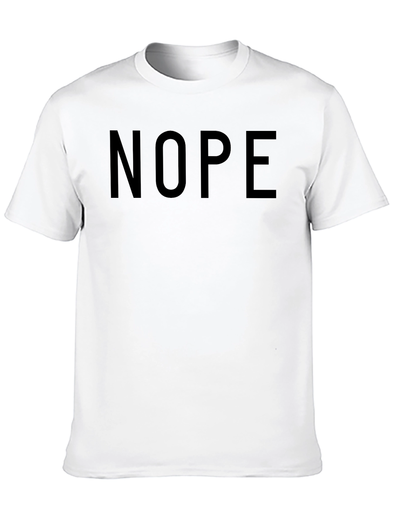 Nope Graphic Tee - Casual Black T-Shirt