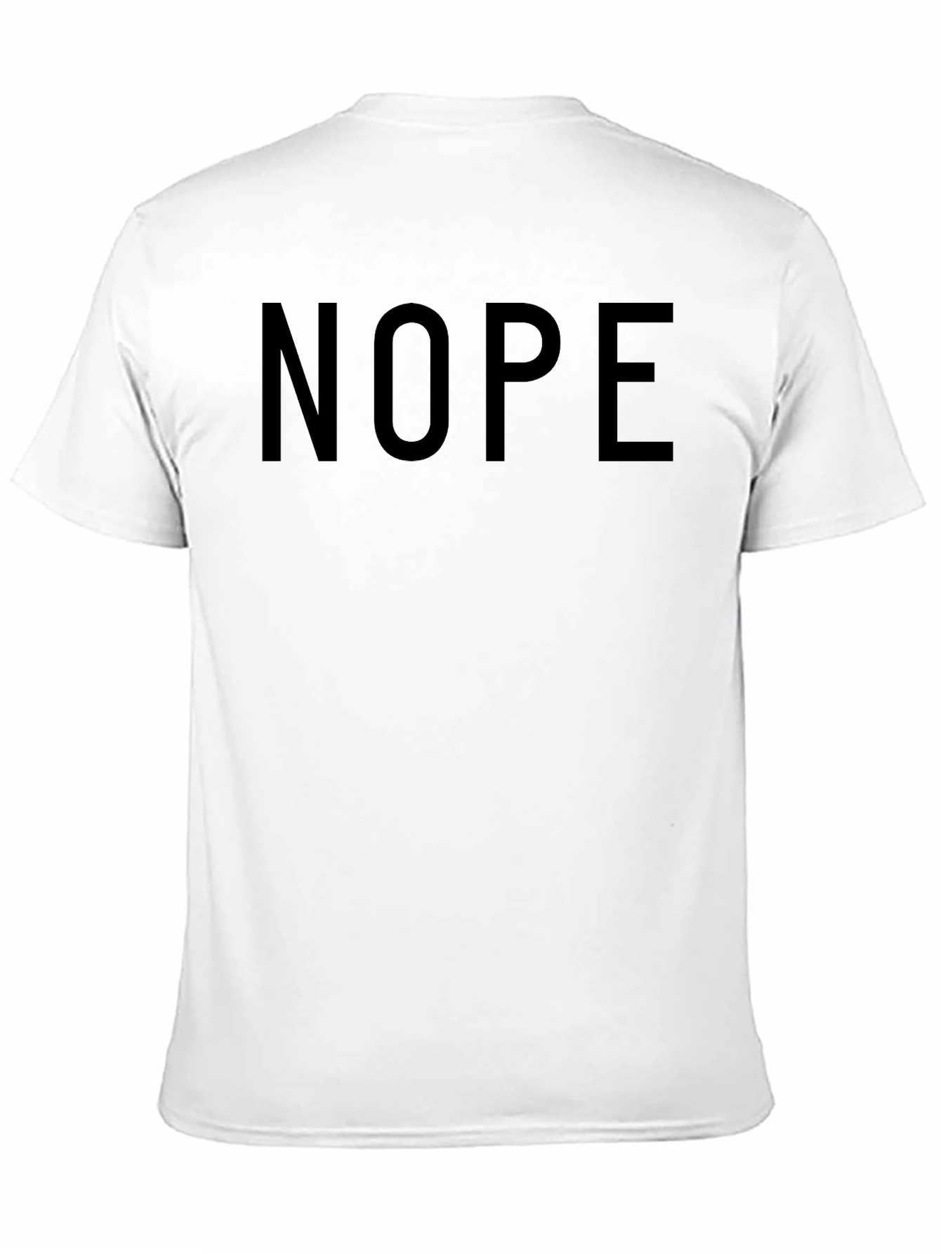 Nope Graphic Tee - Casual Black T-Shirt