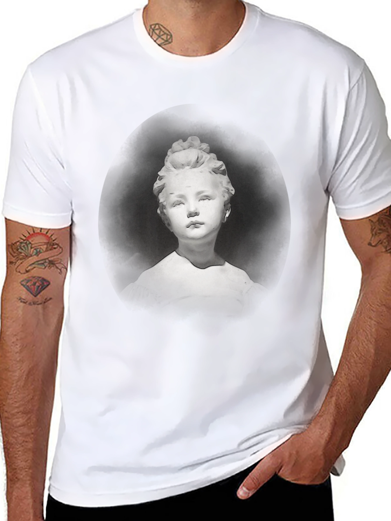 Statue Graphic T-Shirt - Classic Black Tee