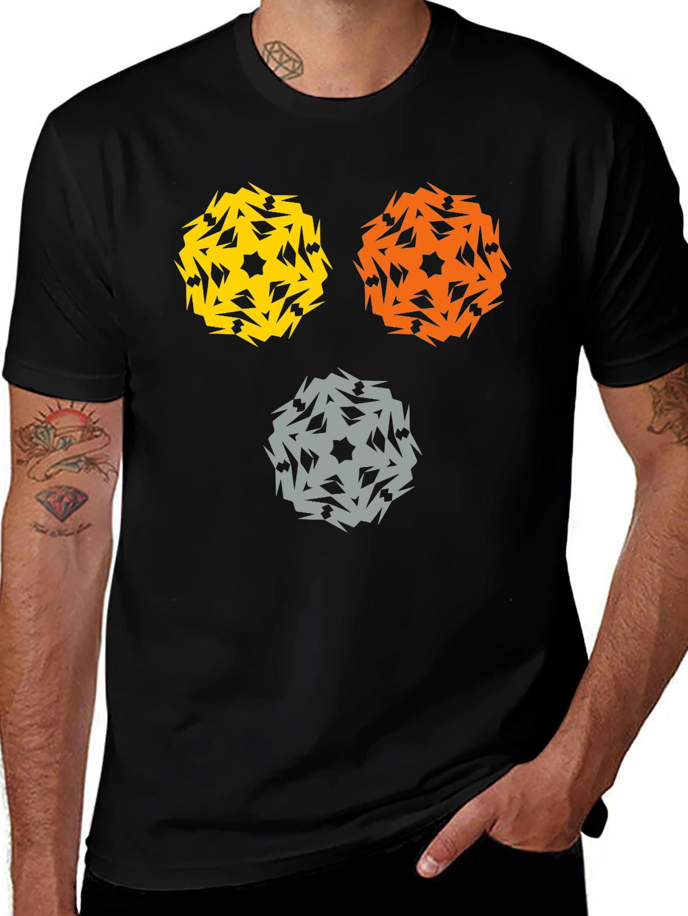 Abstract Geometric Design T-Shirt