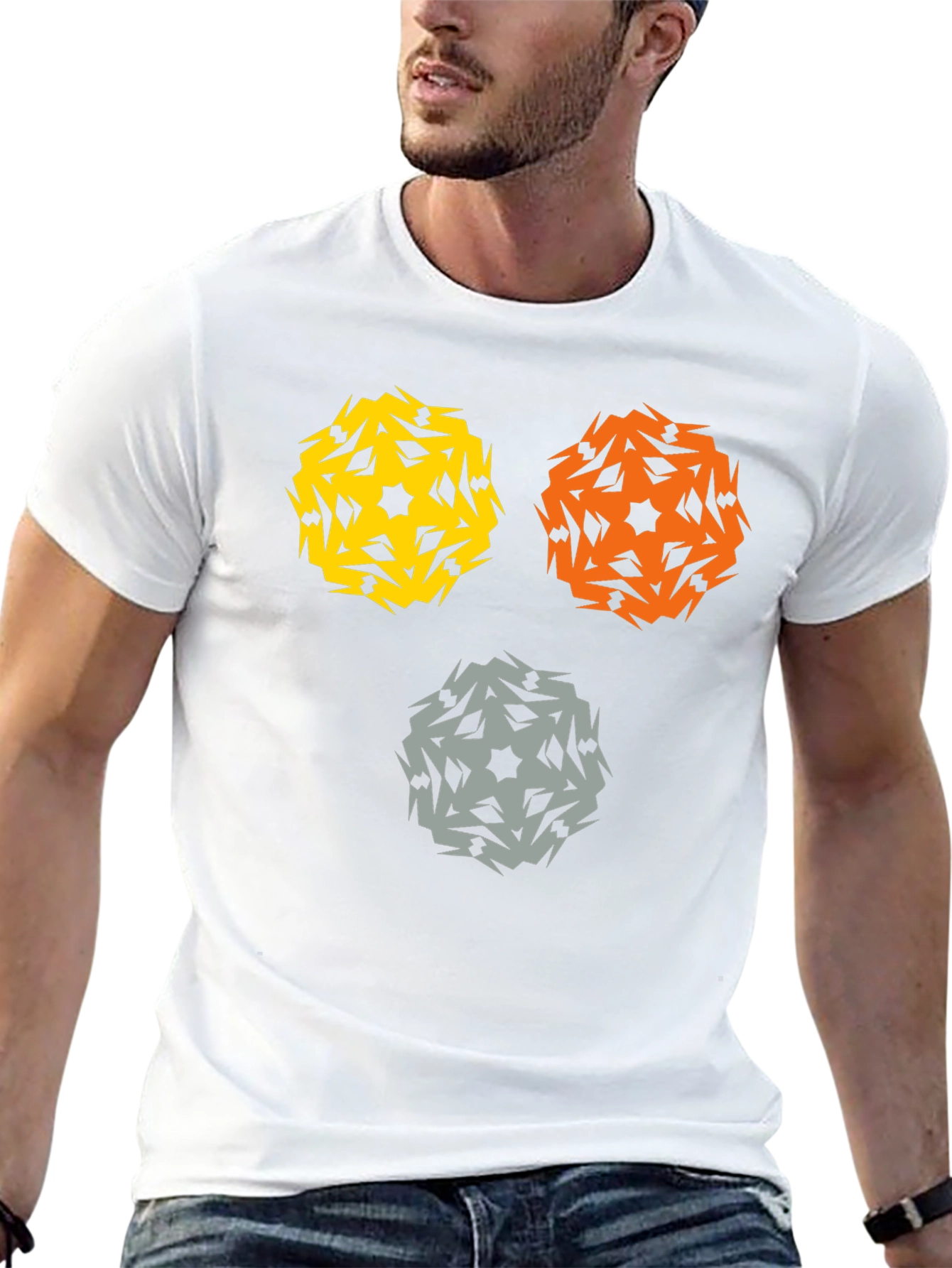 Abstract Geometric Design T-Shirt