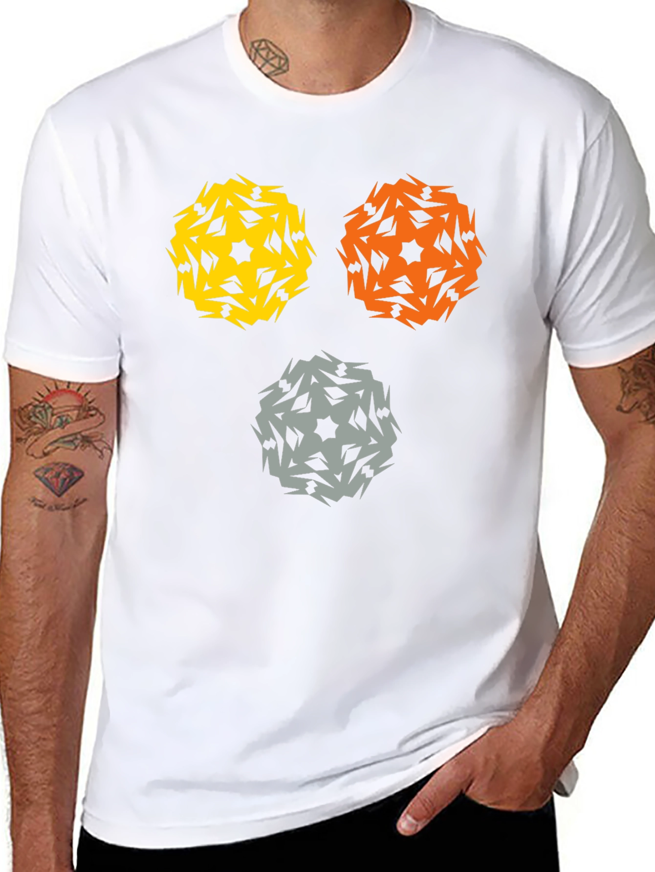 Abstract Geometric Design T-Shirt