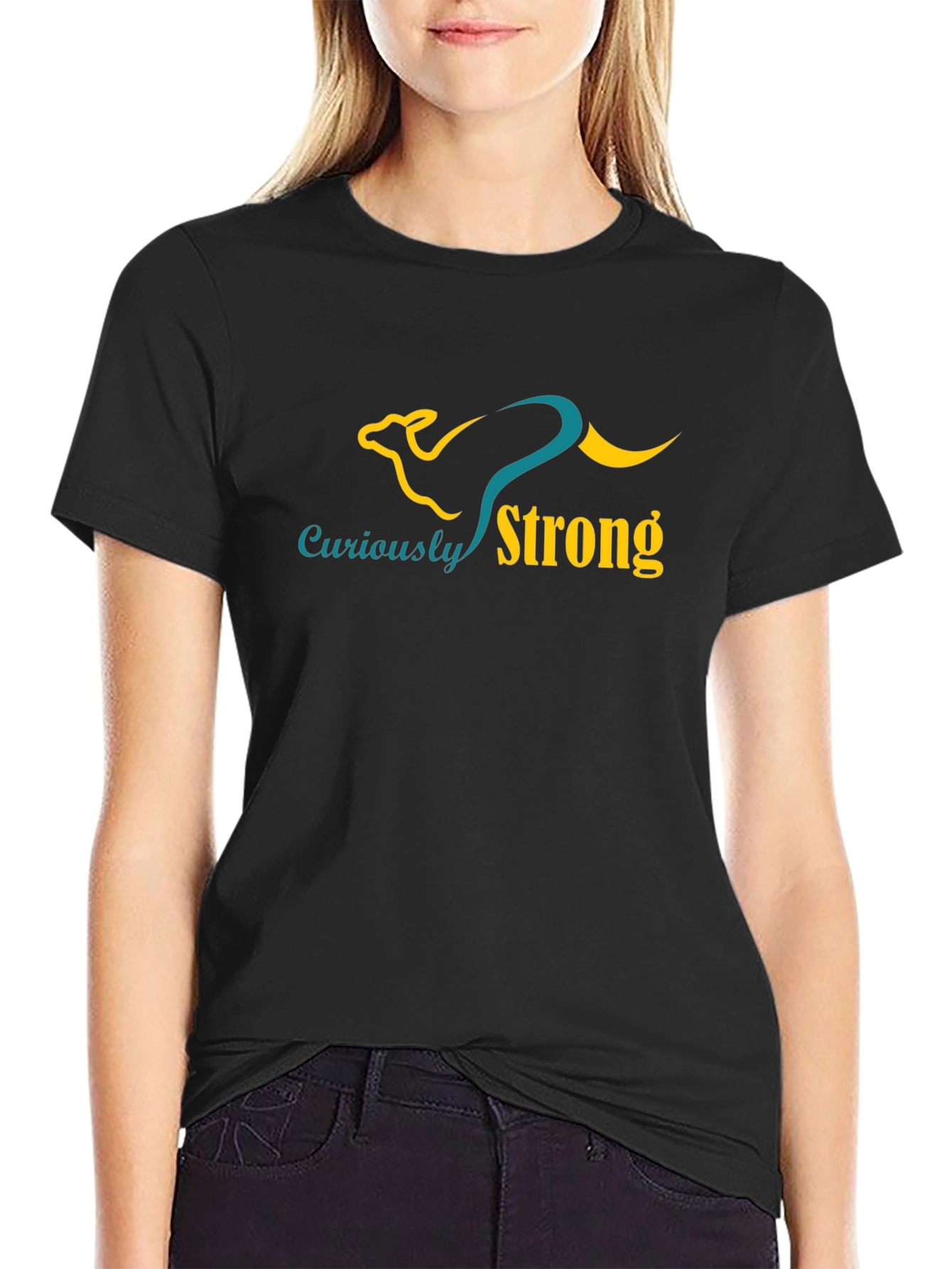 Curiously Strong Graphic Tee - Black