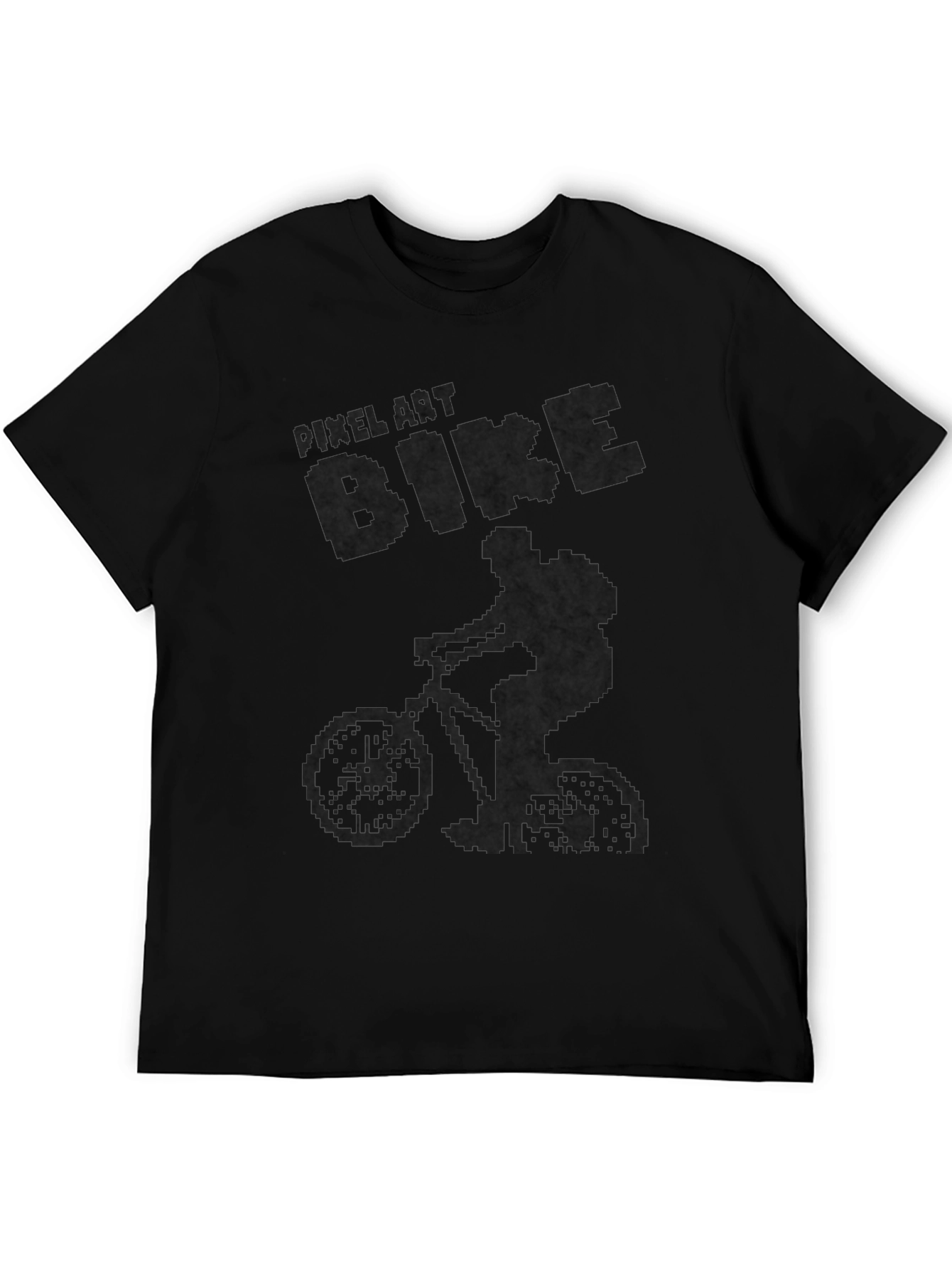 Pixel Art Bike Graphic Tee - Cool Cycling Shirt