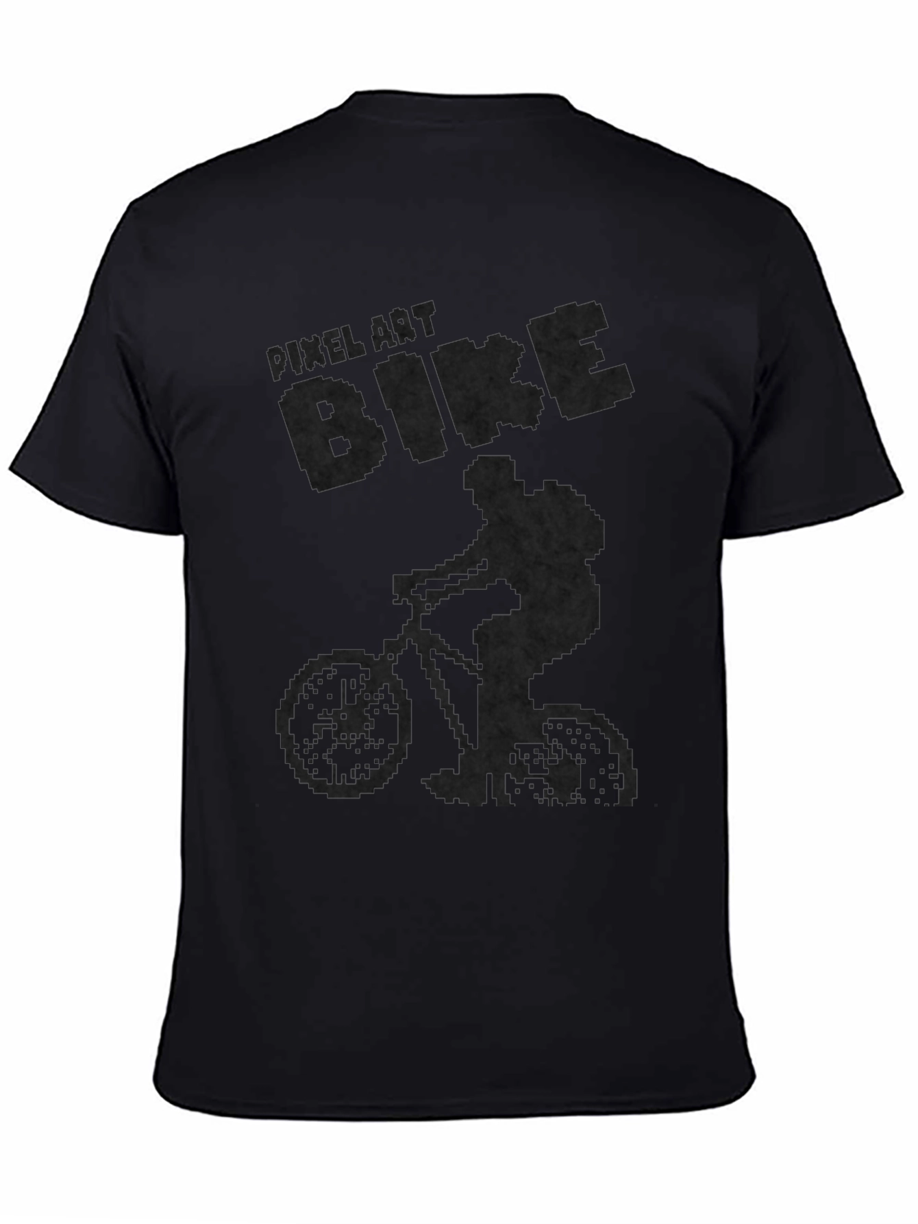 Pixel Art Bike Graphic Tee - Cool Cycling Shirt