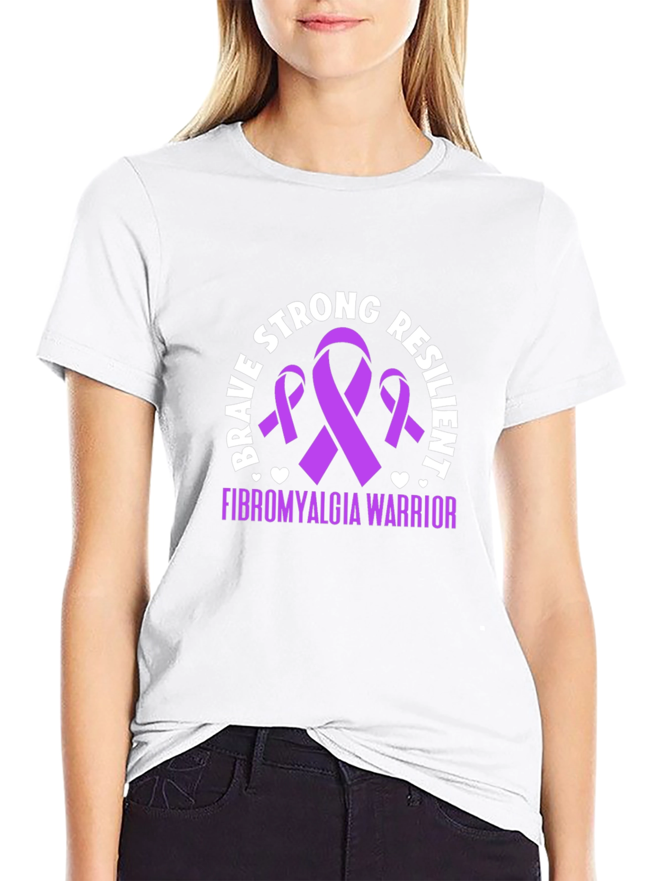 Fibromyalgia Warrior T-Shirt - Strong Brave Resilient