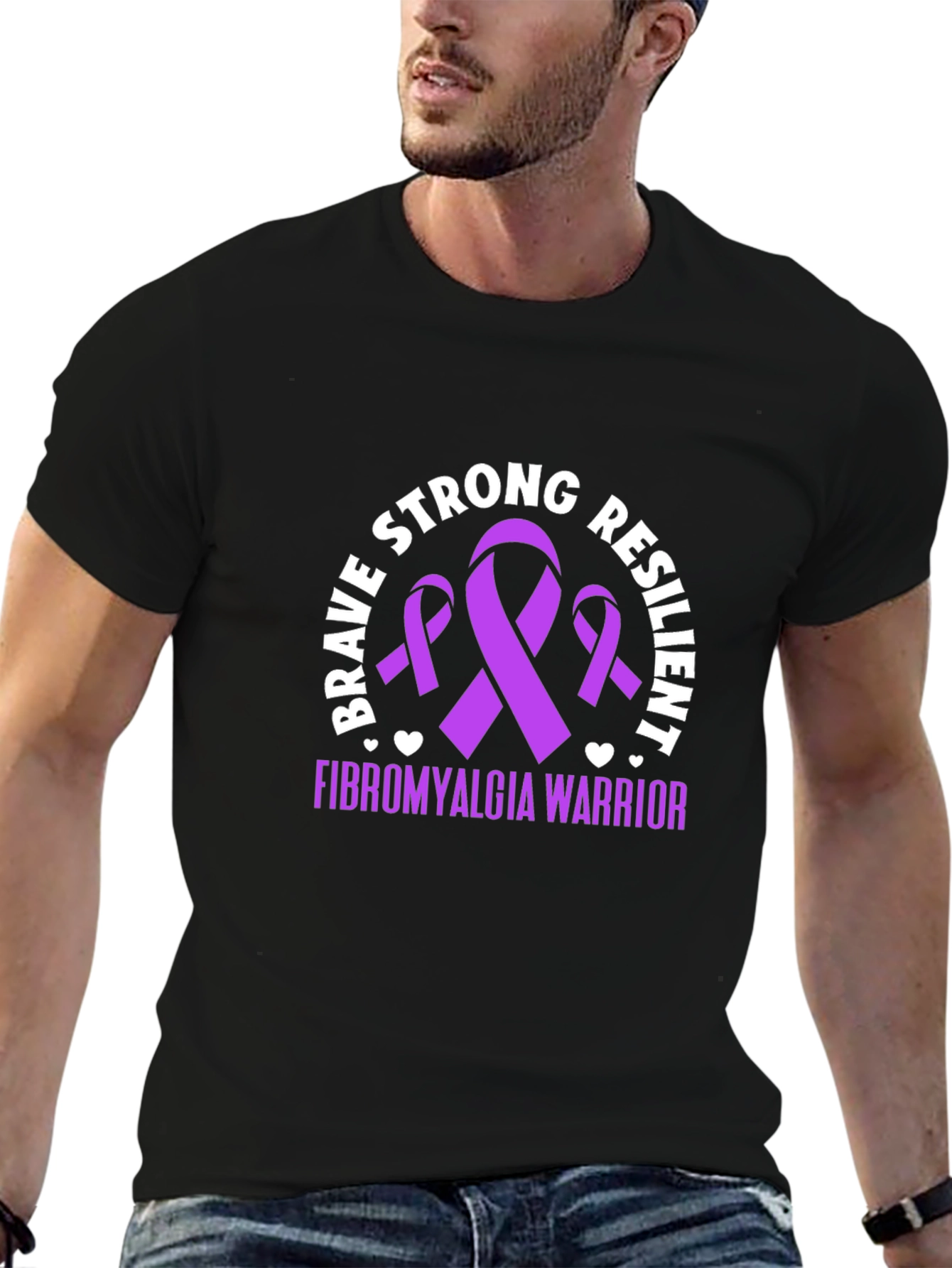 Fibromyalgia Warrior T-Shirt - Strong Brave Resilient