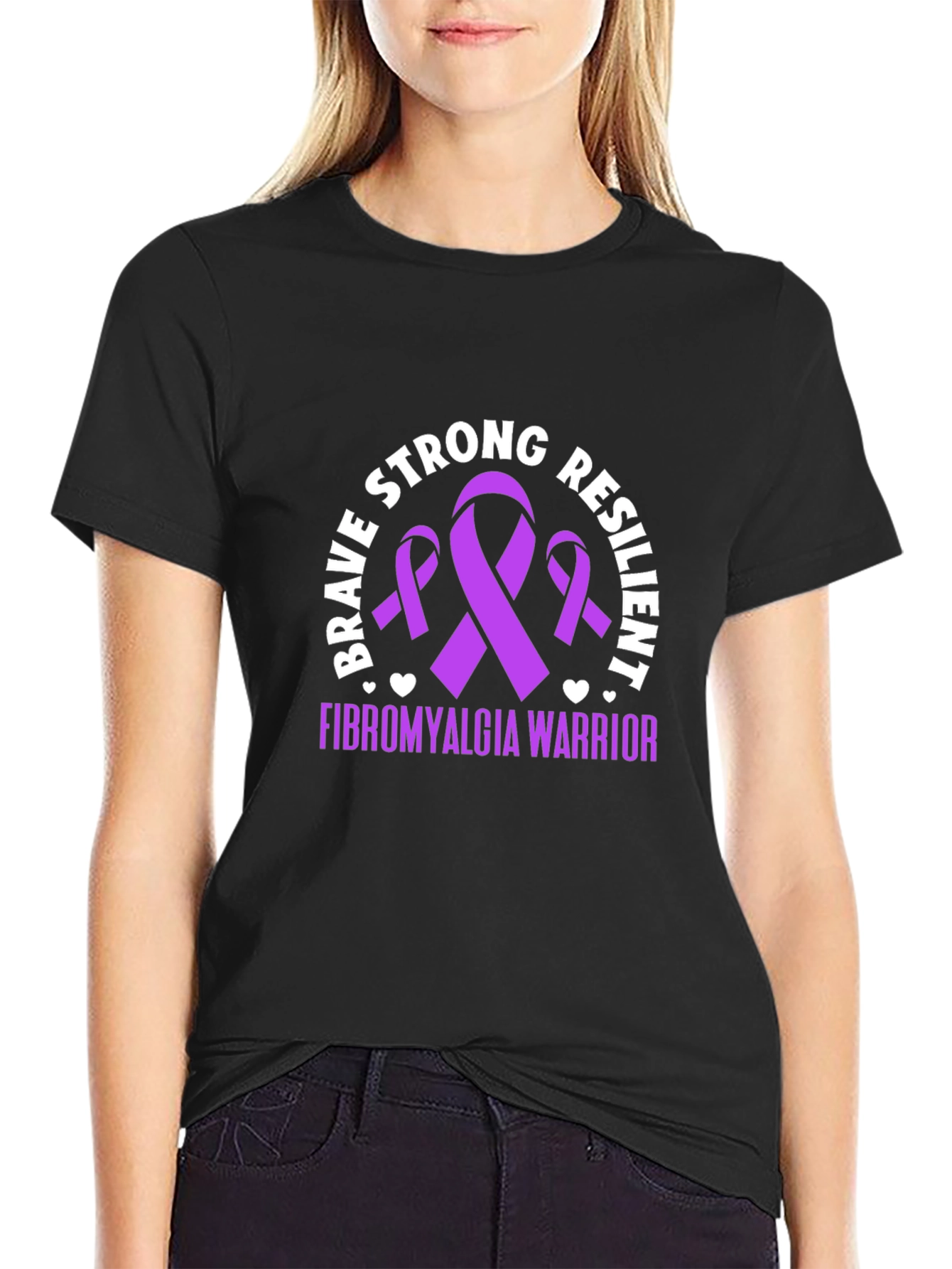 Fibromyalgia Warrior T-Shirt - Strong Brave Resilient