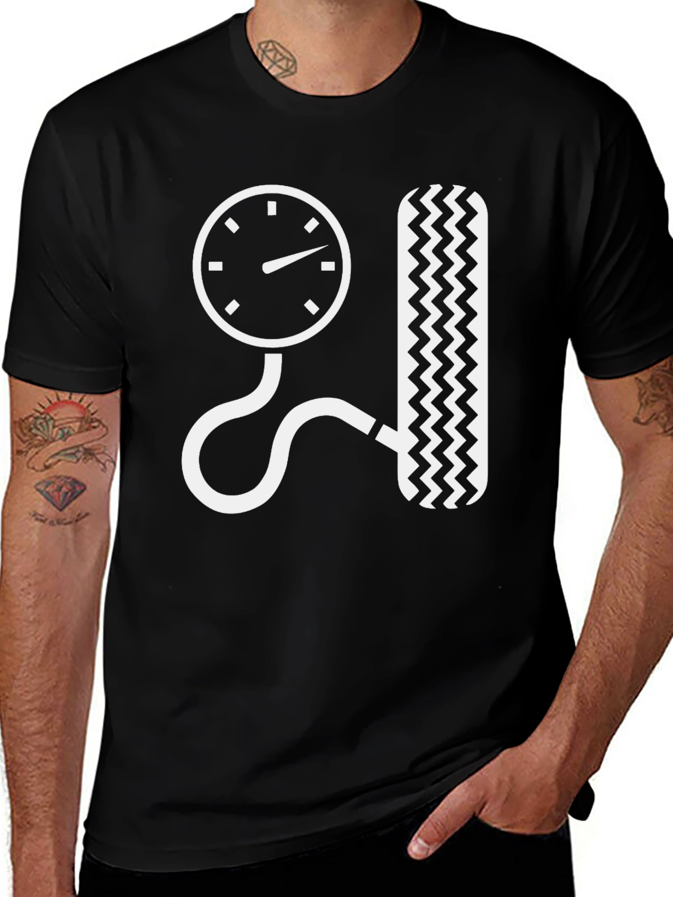 Tire Pressure Gauge Graphic Tee - Mechanic Shirt