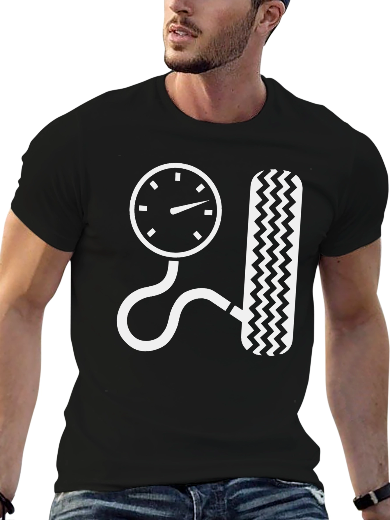 Tire Pressure Gauge Graphic Tee - Mechanic Shirt