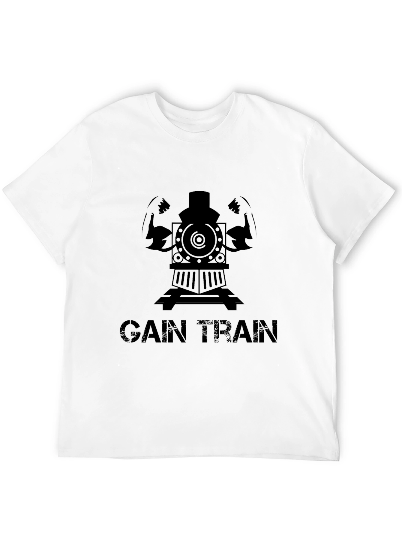 Gain Train Black T-Shirt - Fitness Motivation Tee