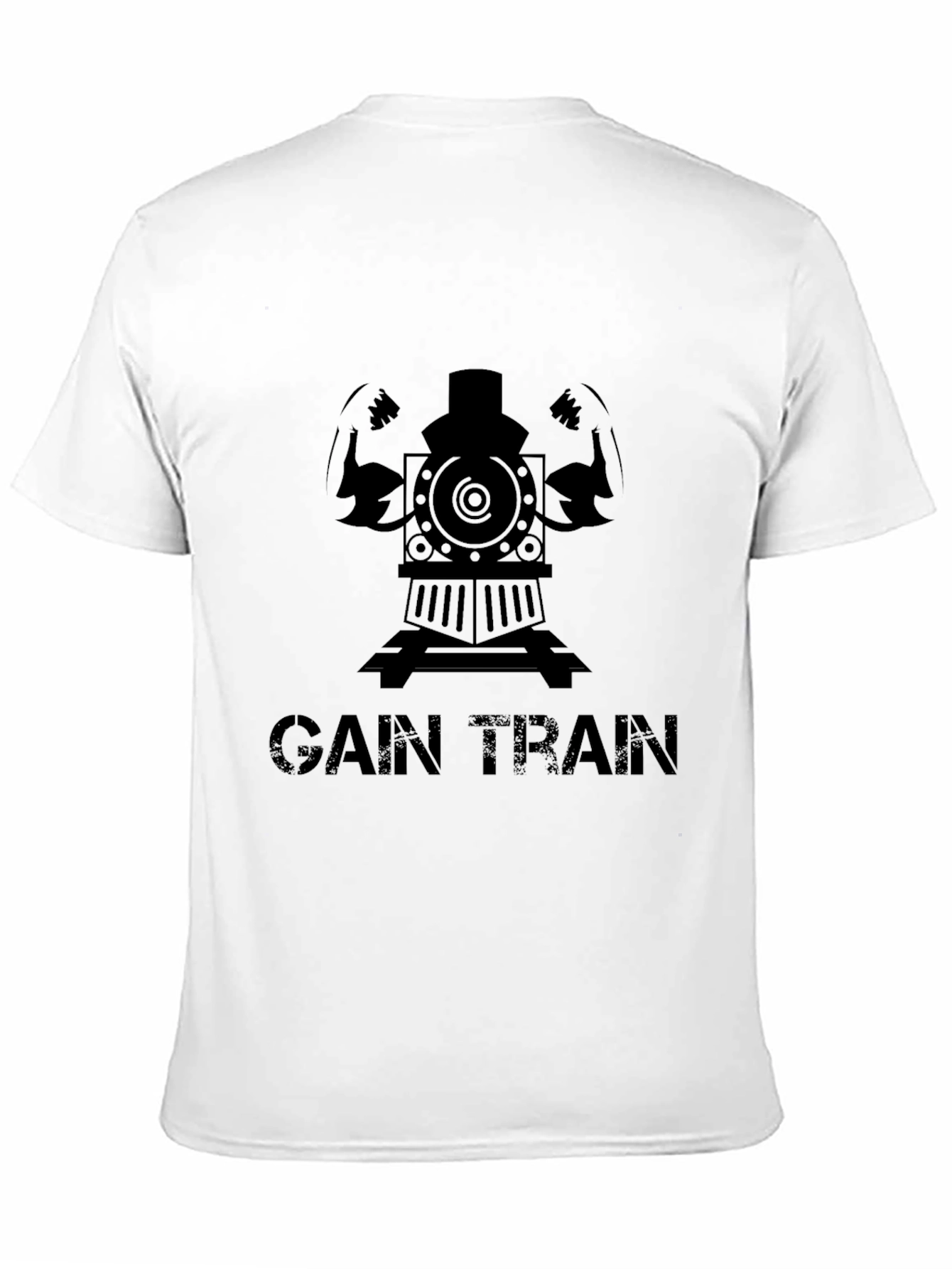 Gain Train Black T-Shirt - Fitness Motivation Tee