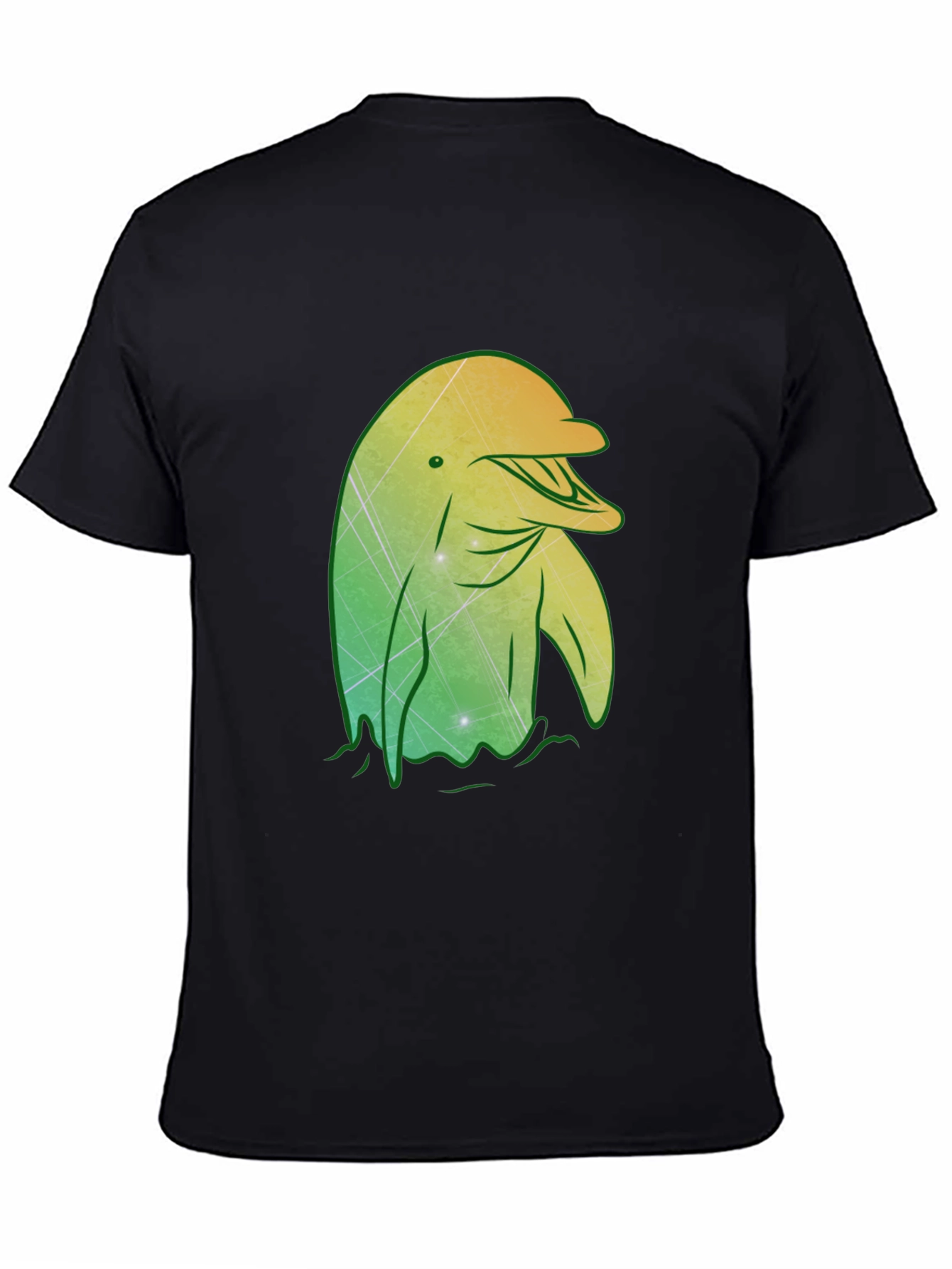 Dolphin Graphic Tee - Stylish Mens Black T-Shirt
