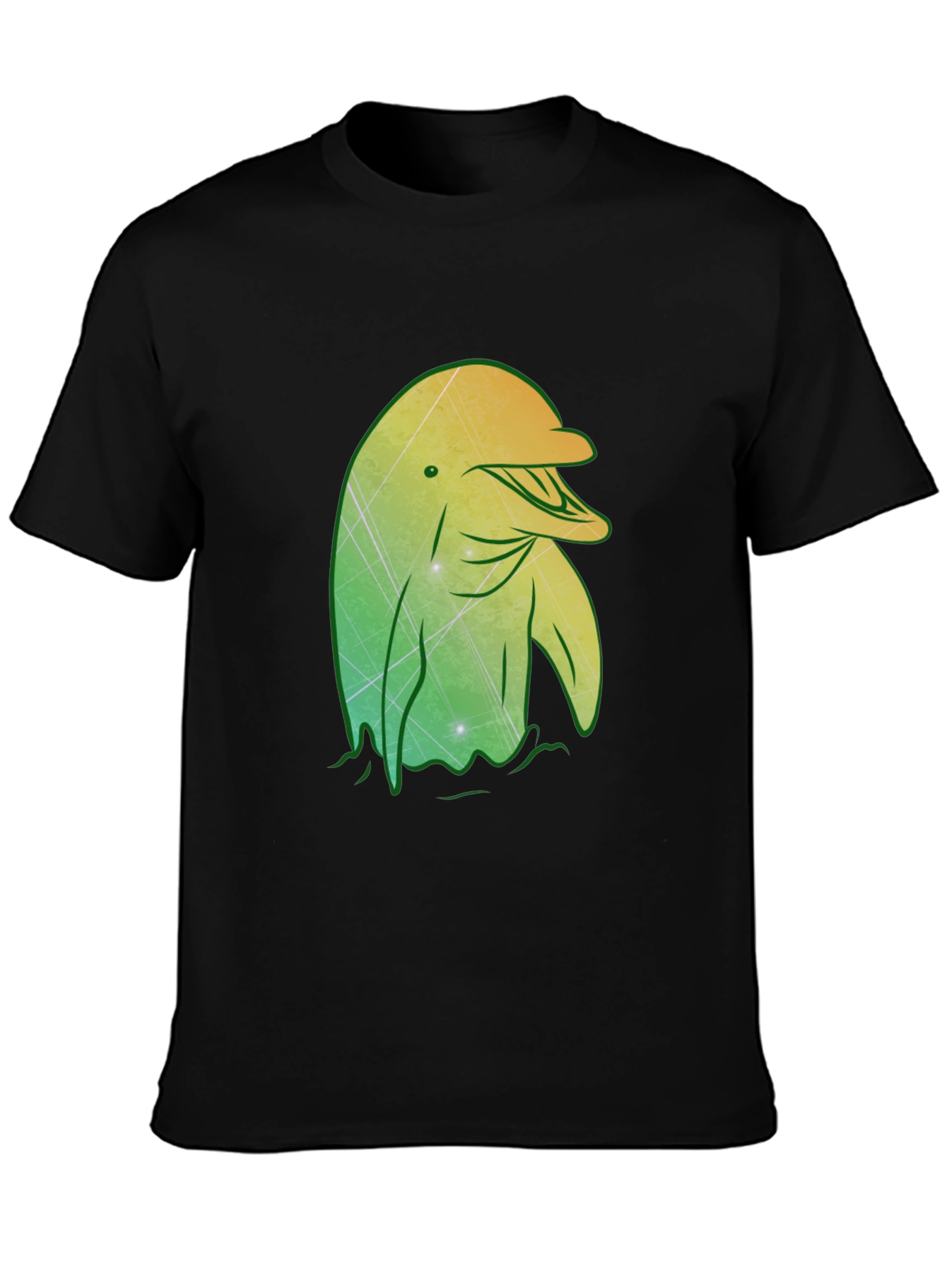Dolphin Graphic Tee - Stylish Mens Black T-Shirt