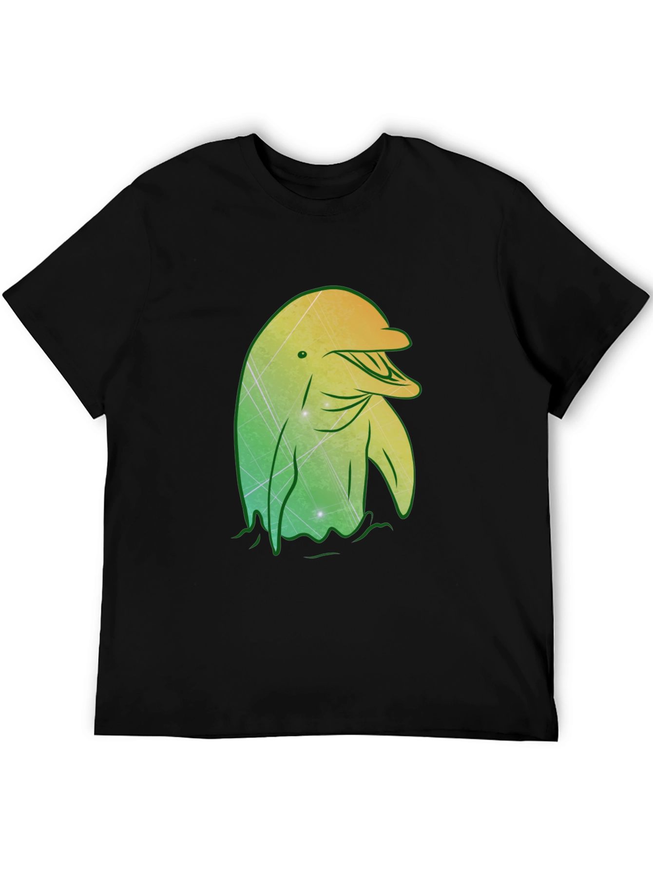 Dolphin Graphic Tee - Stylish Mens Black T-Shirt