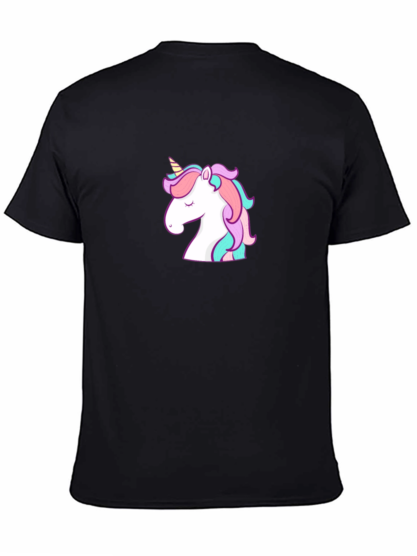 Unicorn Graphic Black Tee Shirt