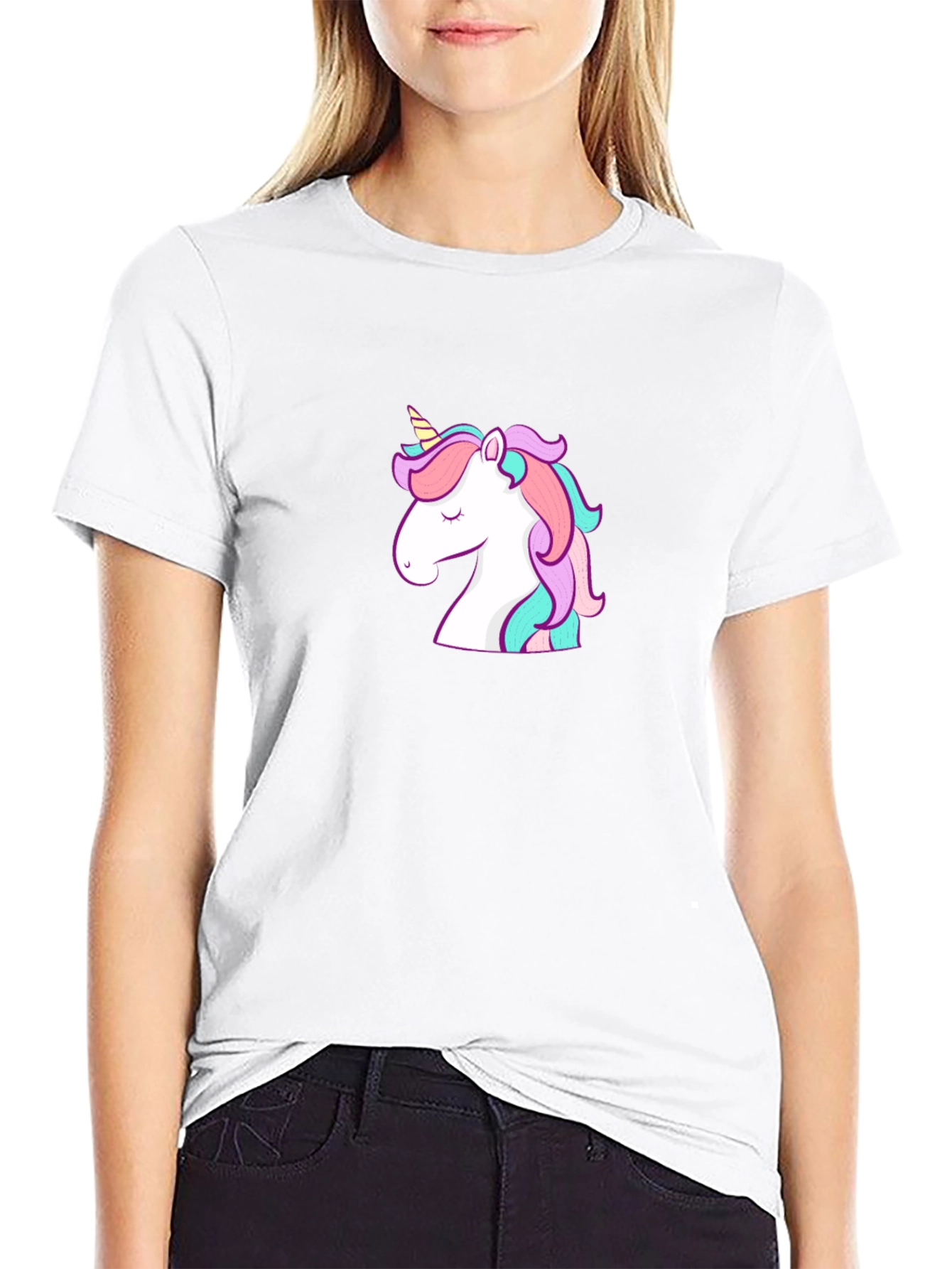 Unicorn Graphic Black Tee Shirt