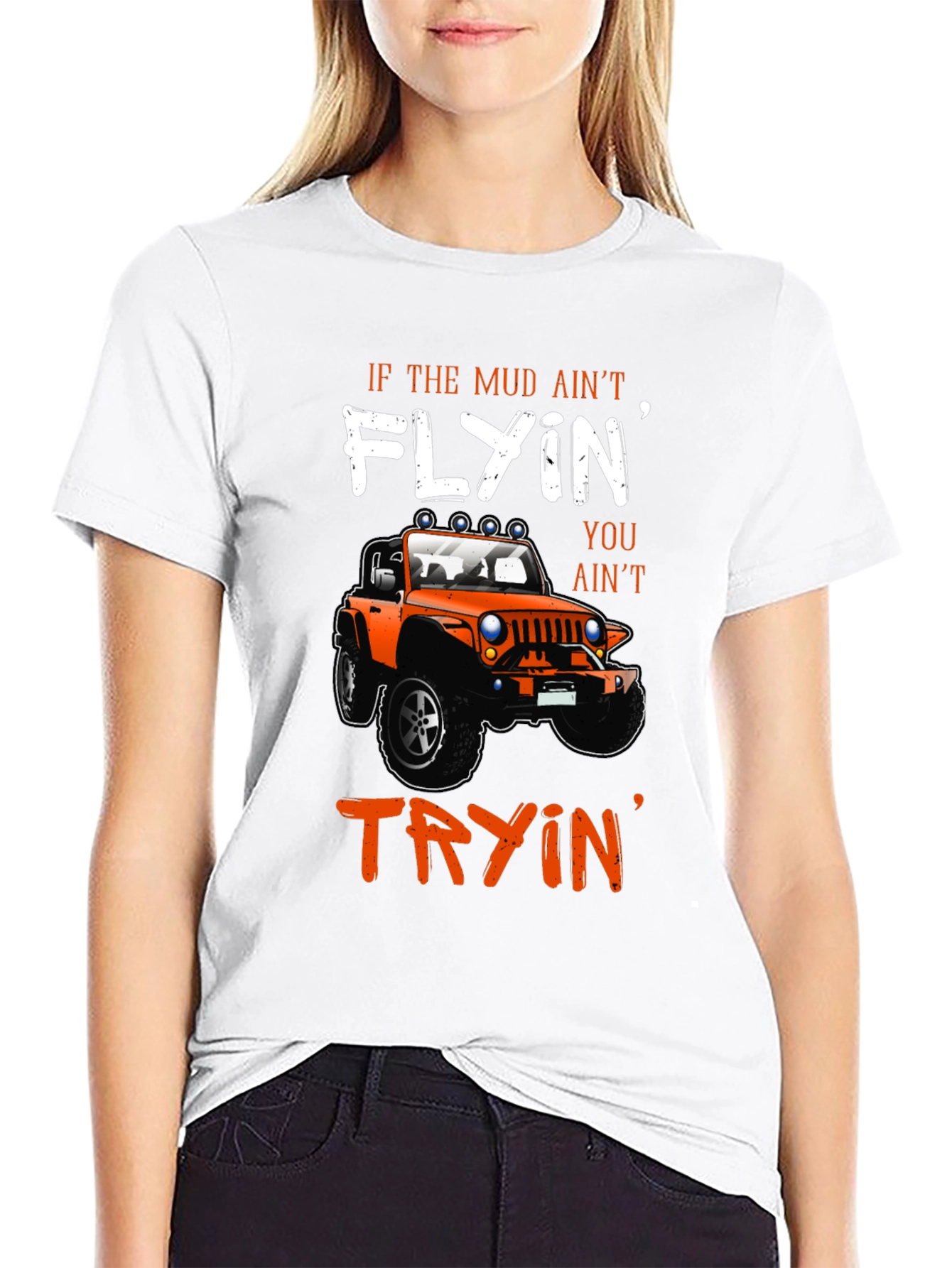 Mud Flyin Jeep Graphic T-Shirt - Off-Road Adventure