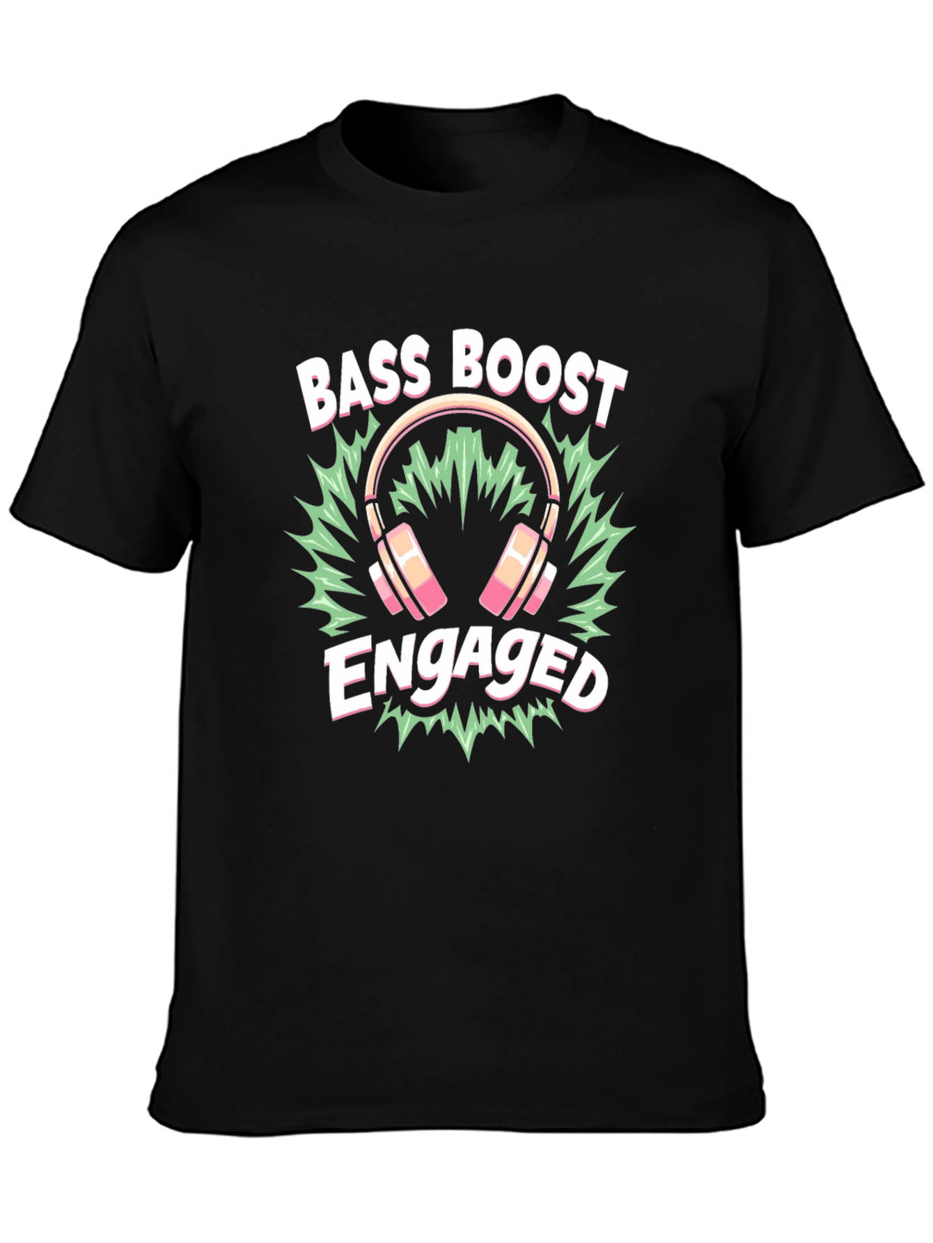 Bass Boost Engaged Black T-Shirt