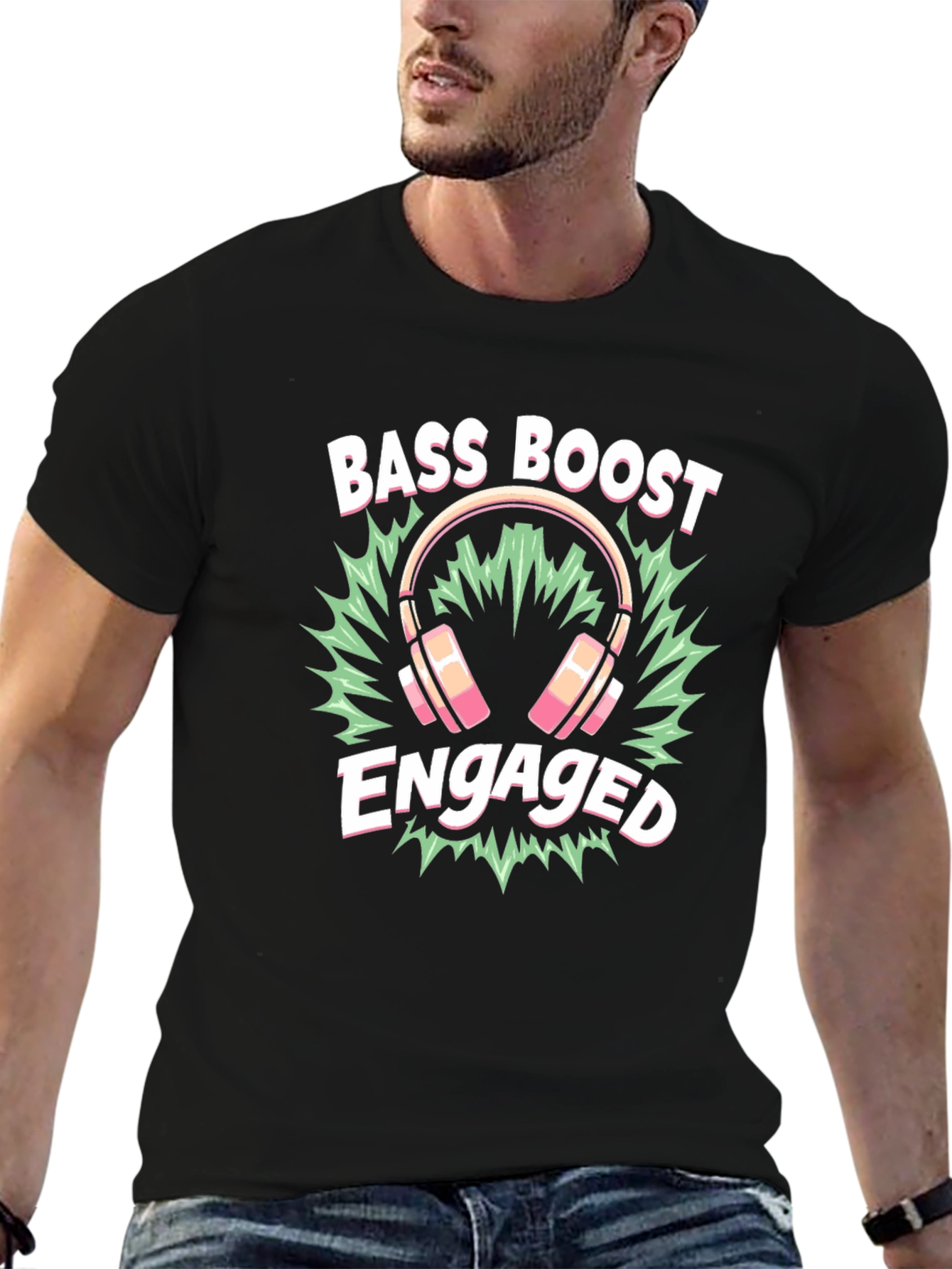 Bass Boost Engaged Black T-Shirt