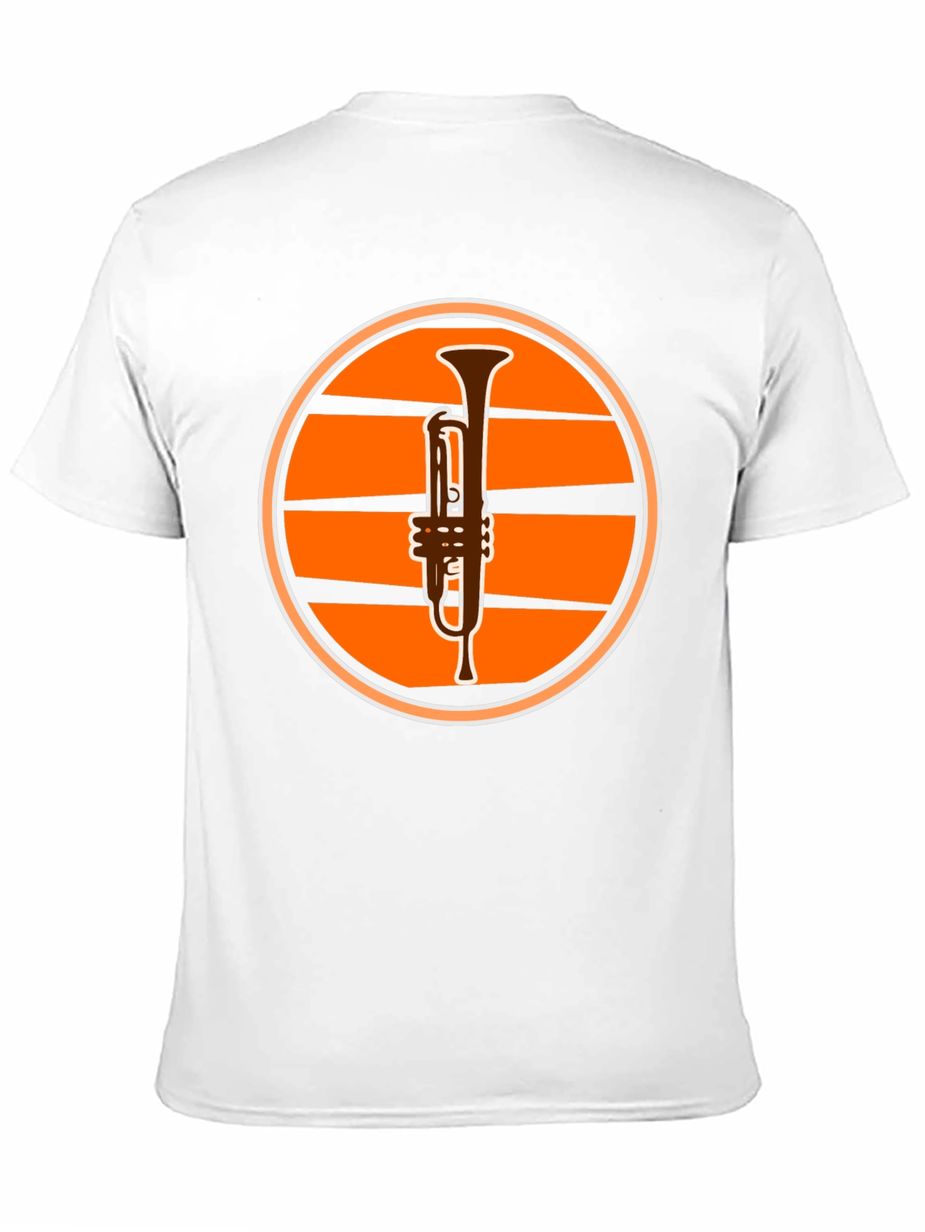 Trumpet Sunset Graphic Tee - Black Casual T-Shirt