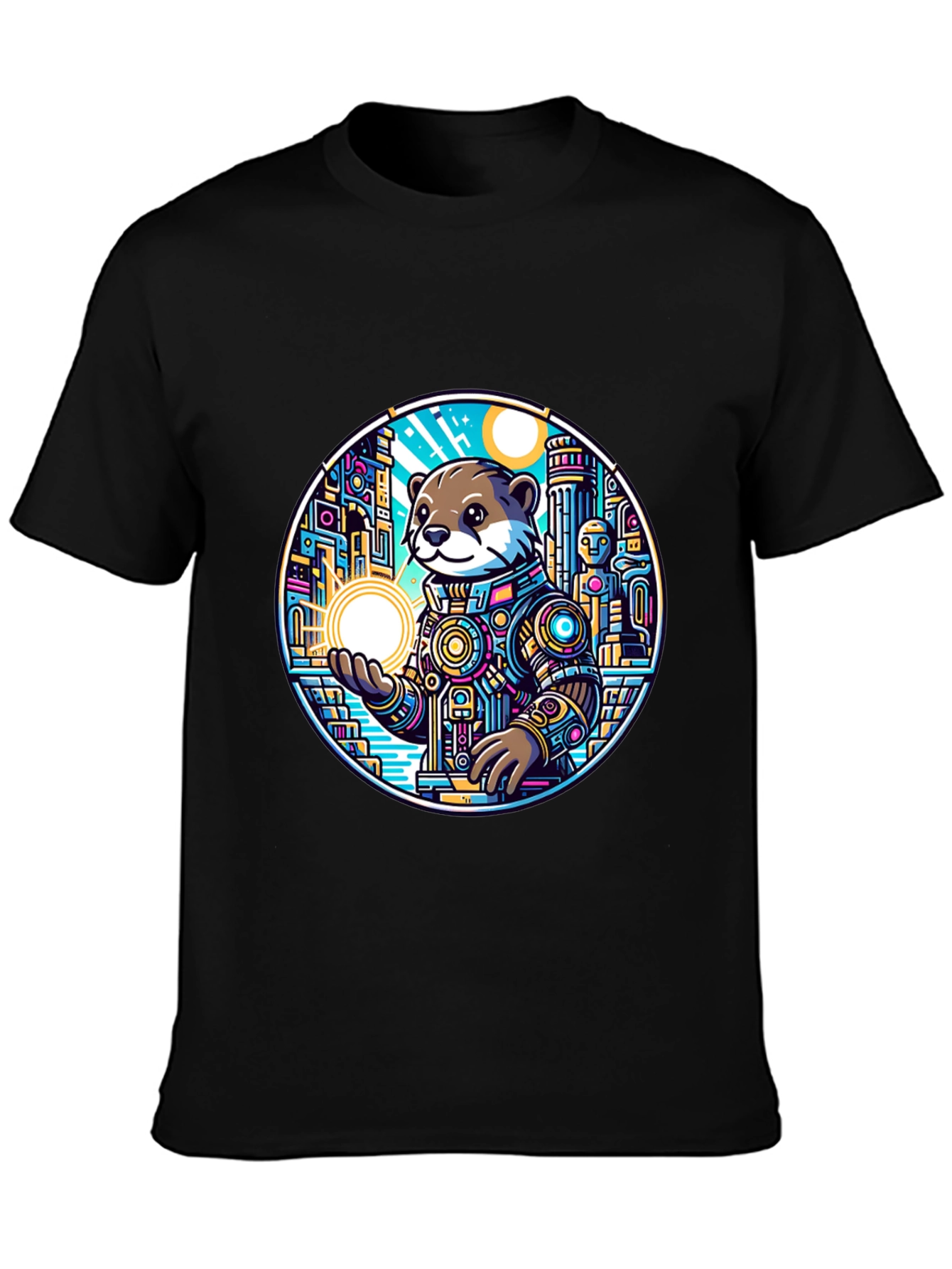 Otter in Space T-Shirt - Futuristic Design