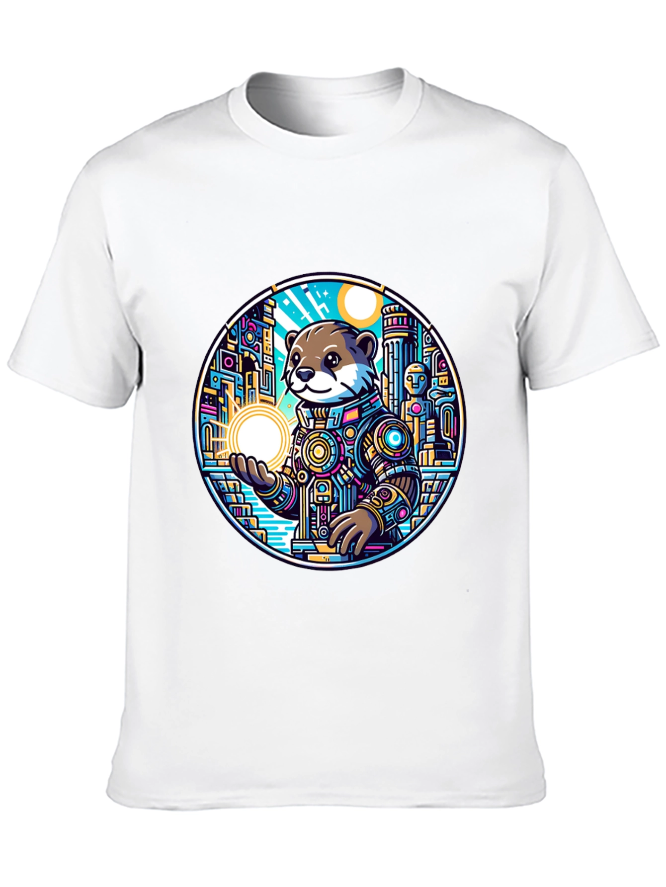 Otter in Space T-Shirt - Futuristic Design