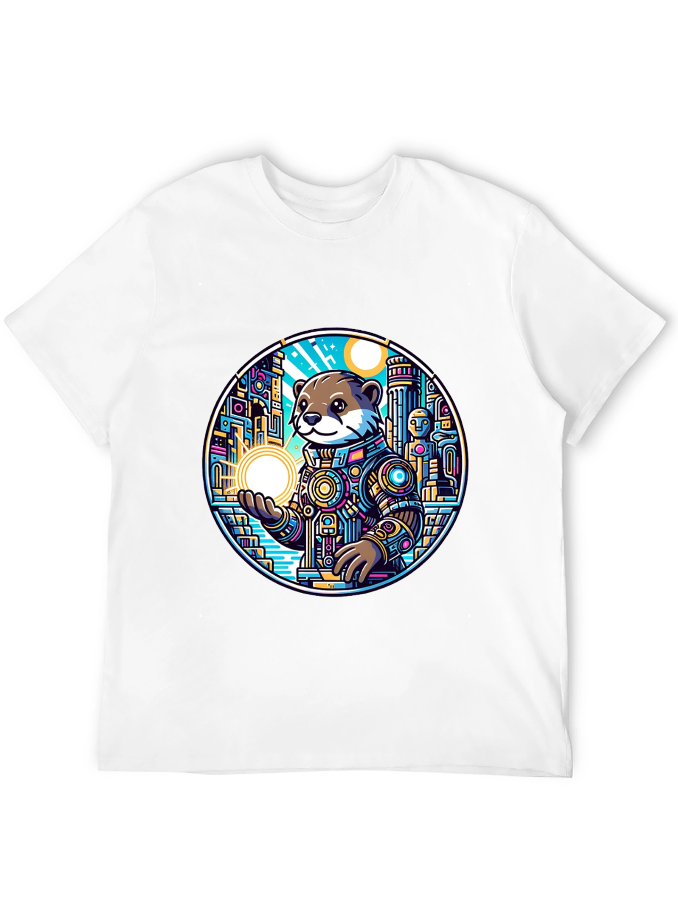 Otter in Space T-Shirt - Futuristic Design