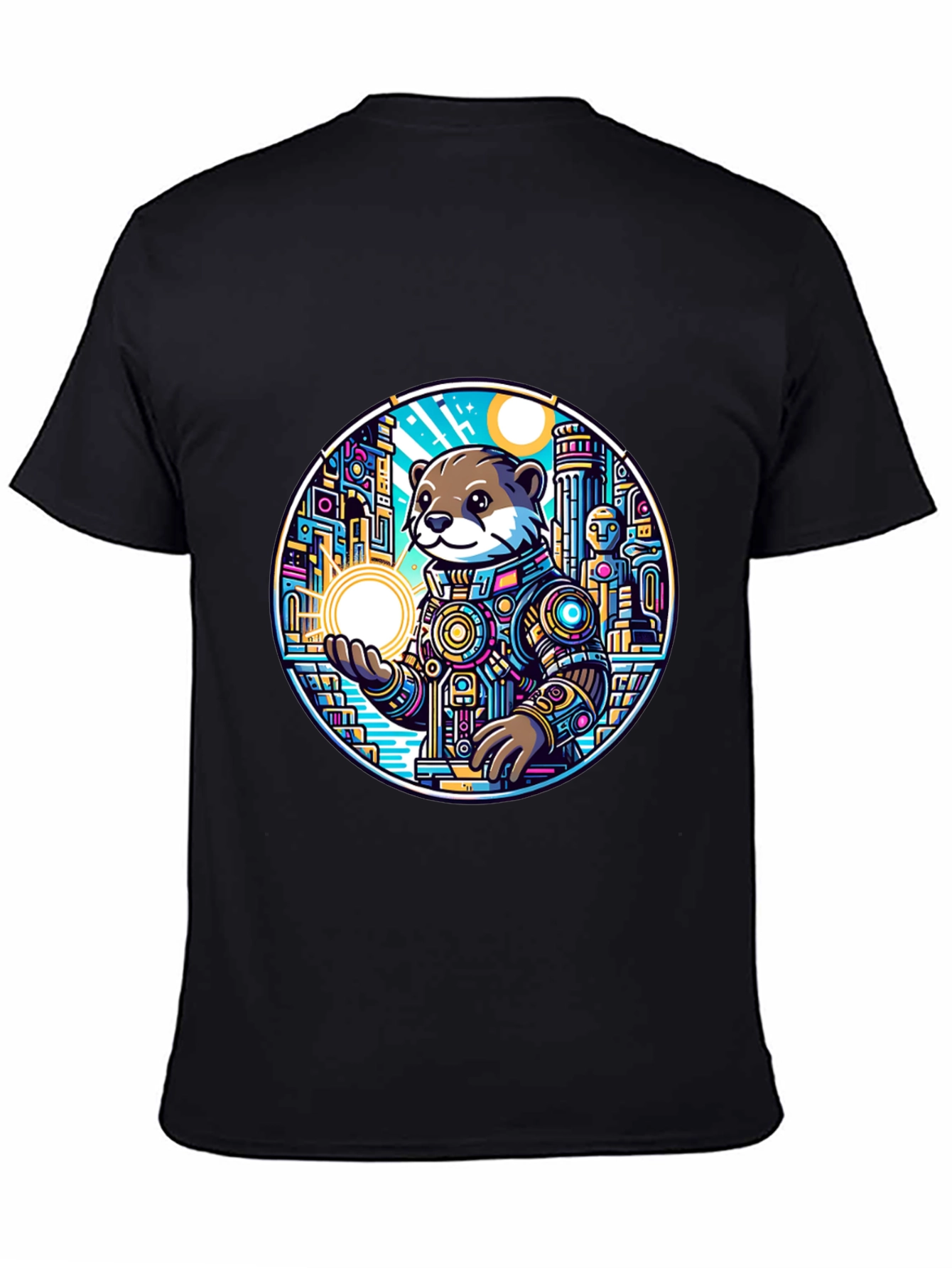 Otter in Space T-Shirt - Futuristic Design