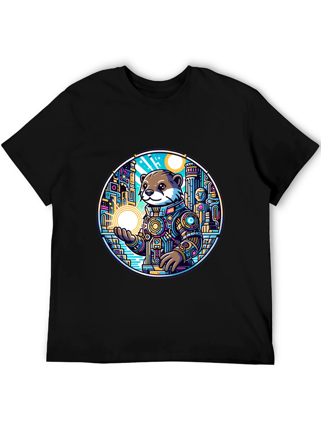 Otter in Space T-Shirt - Futuristic Design