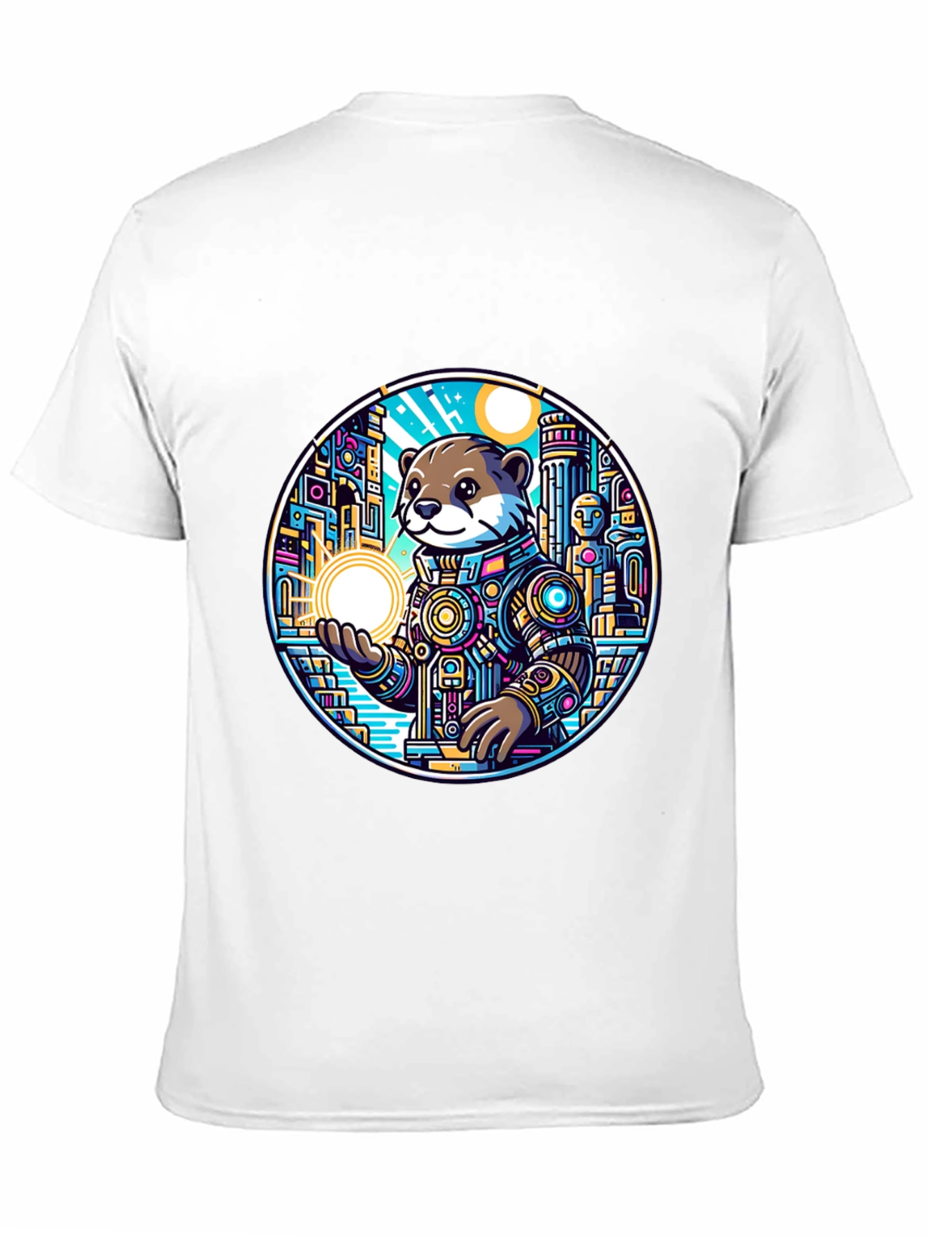 Otter in Space T-Shirt - Futuristic Design