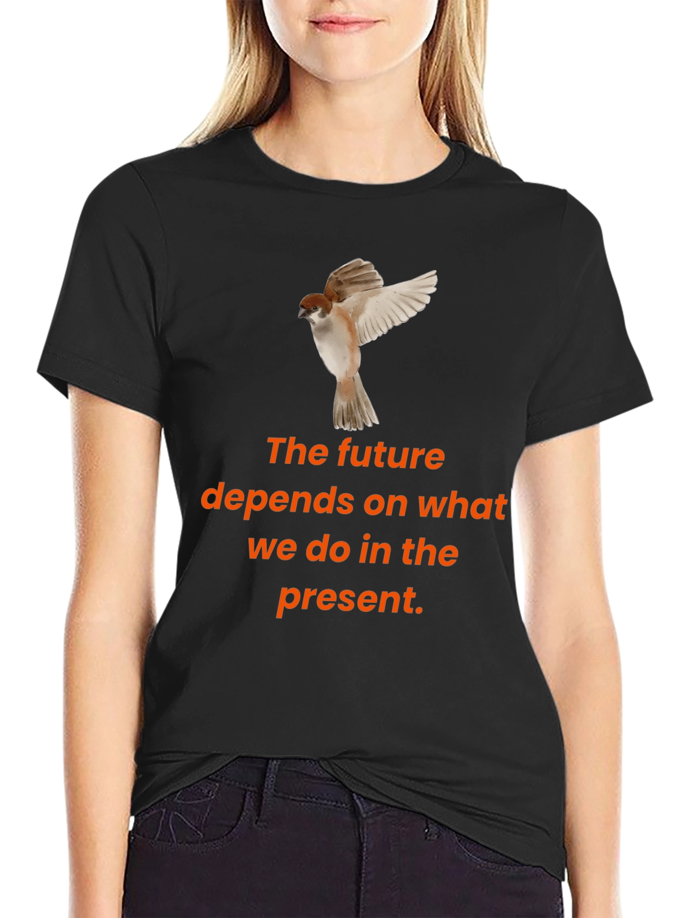 Motivational T-Shirt: The Future Depends on the Present