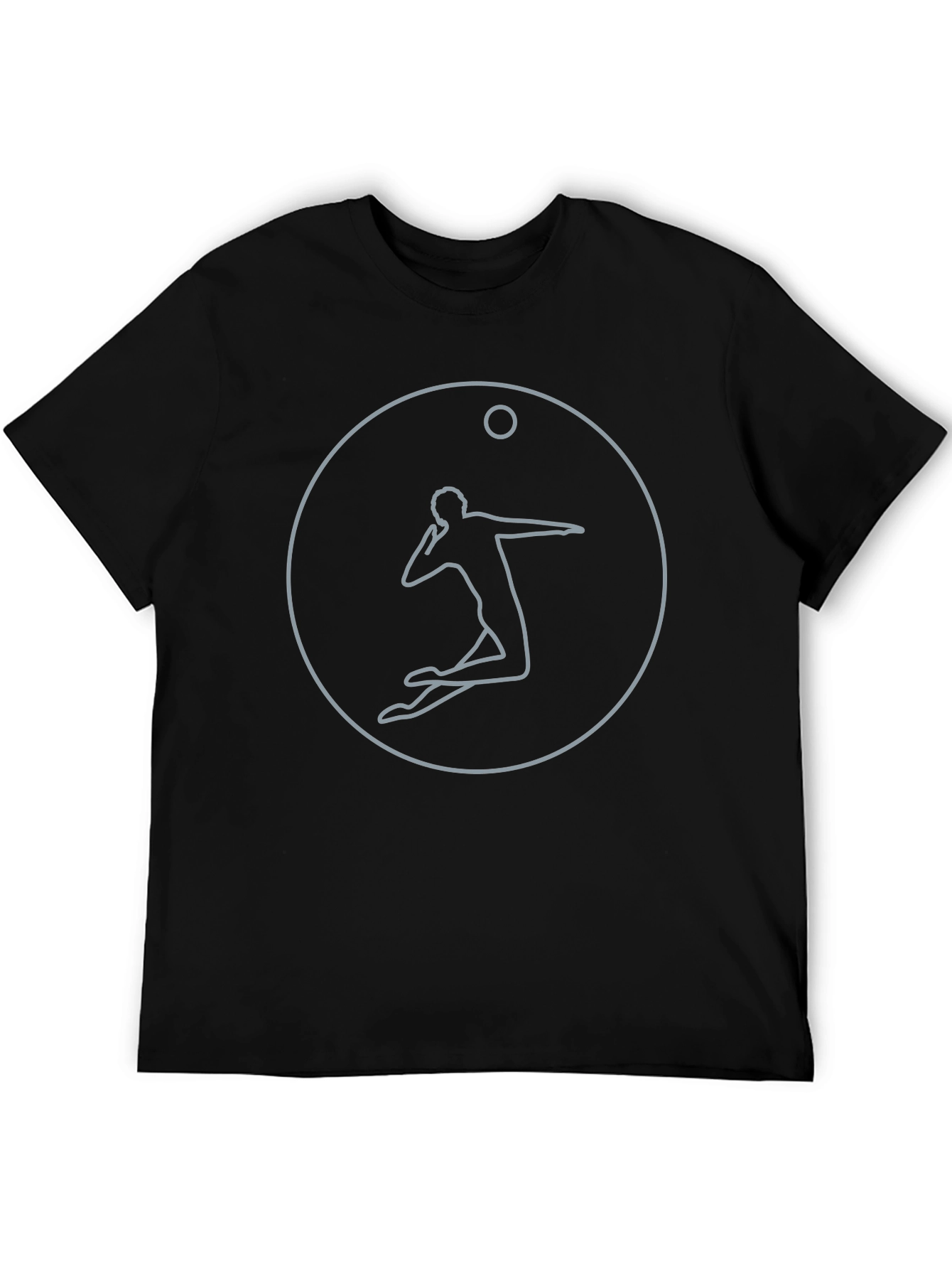 Volleyball Player Graphic Tee - Black