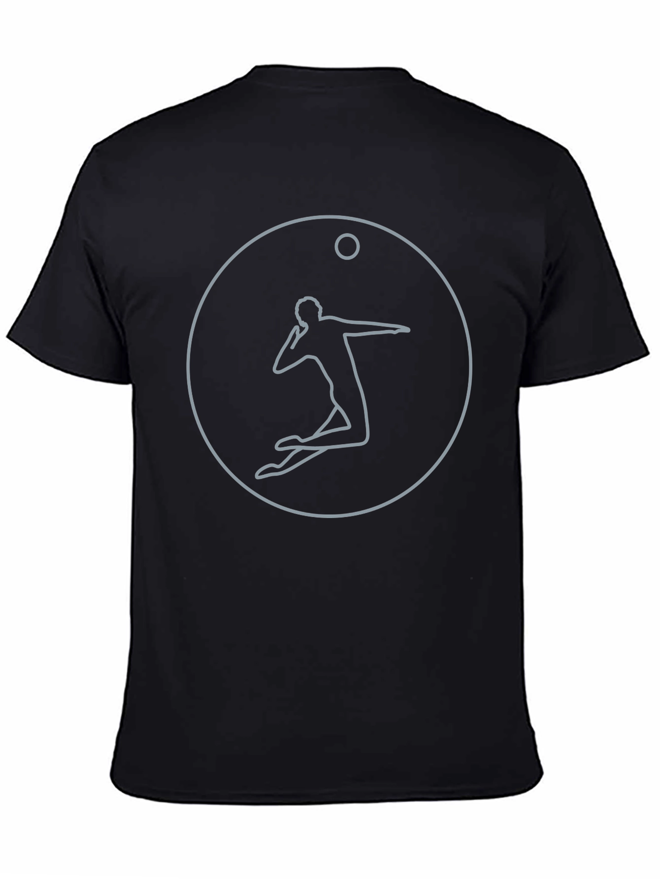 Volleyball Player Graphic Tee - Black