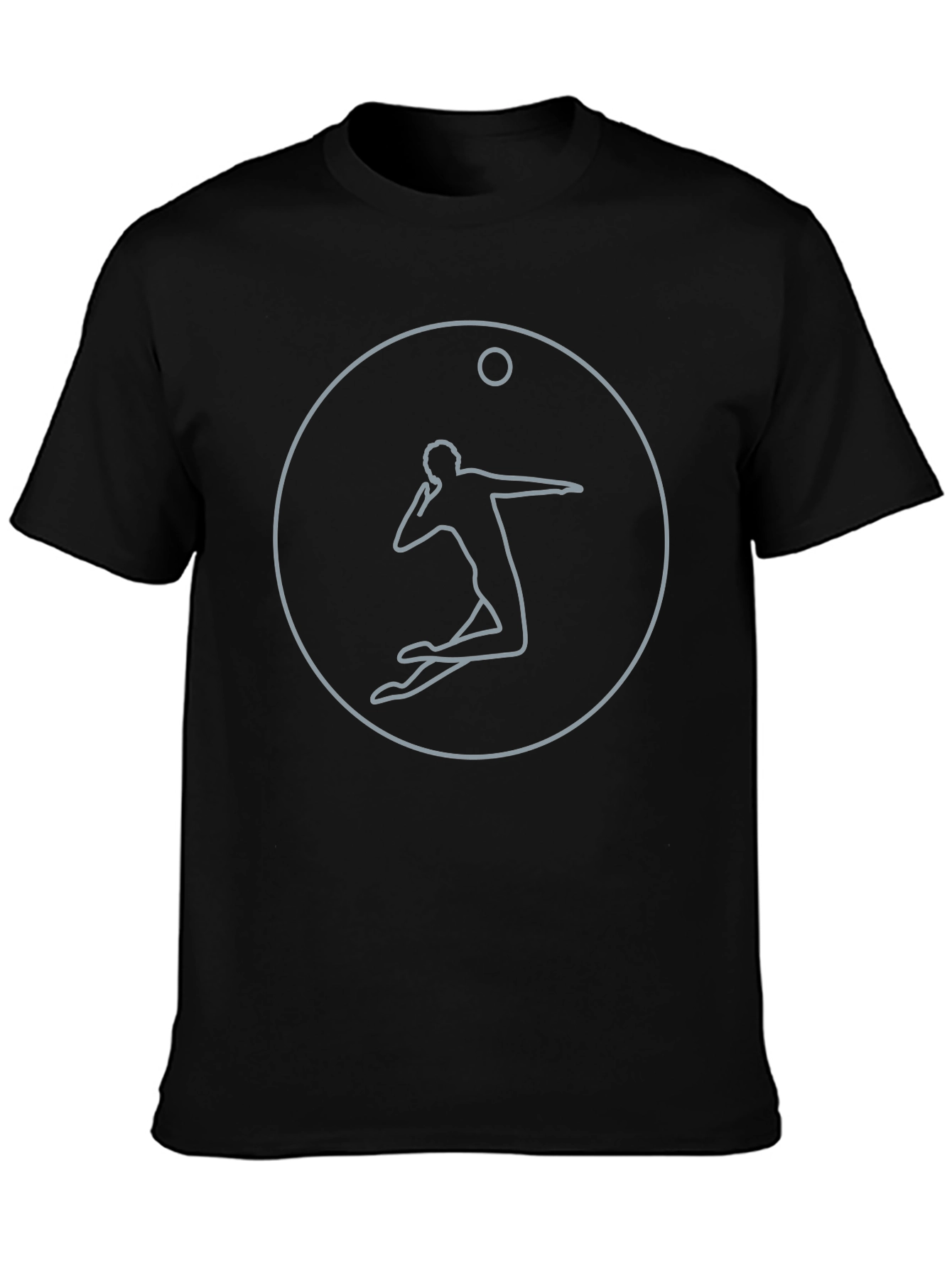 Volleyball Player Graphic Tee - Black