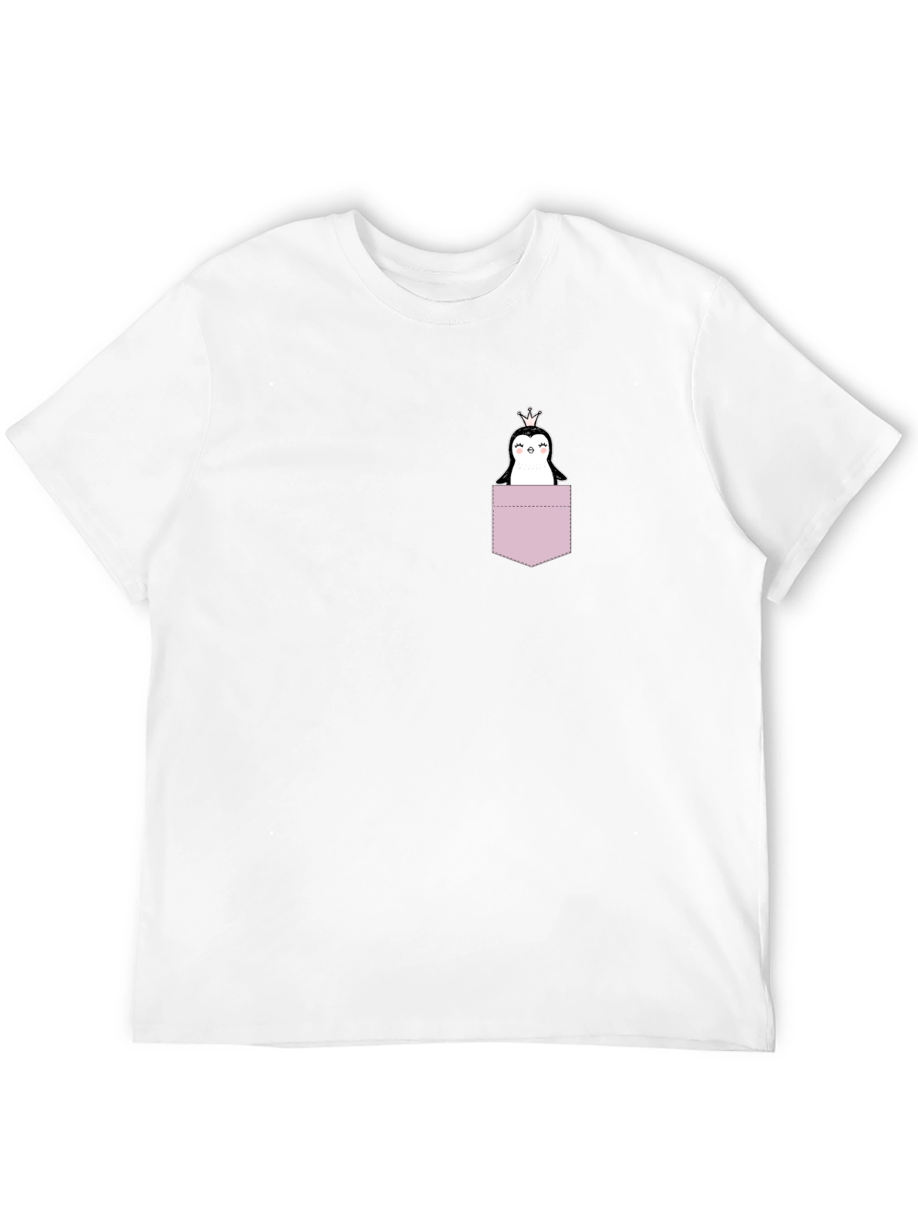 Penguin Pocket T-Shirt - Black Crew Neck