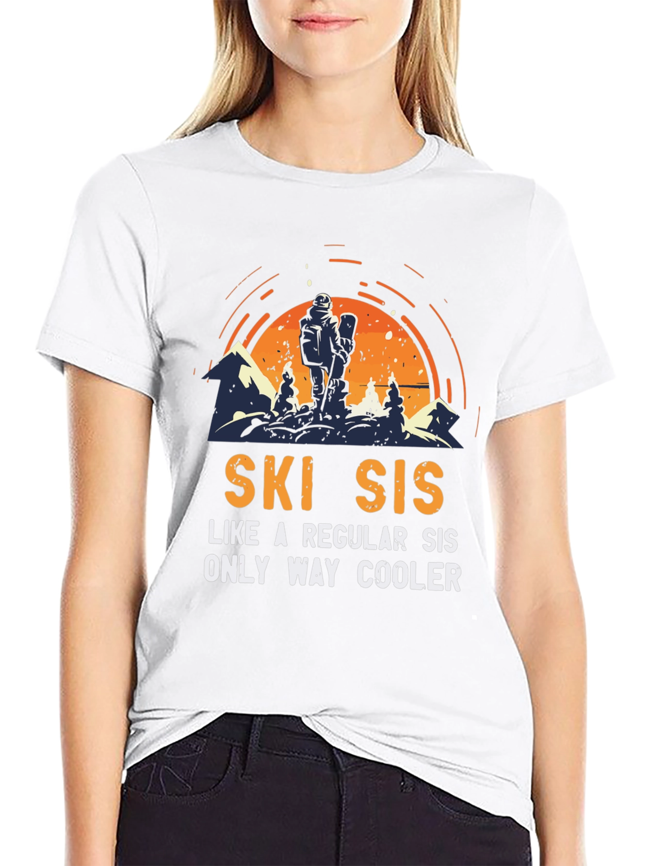 Ski Sis T-Shirt: Cool Sister Skiing Apparel