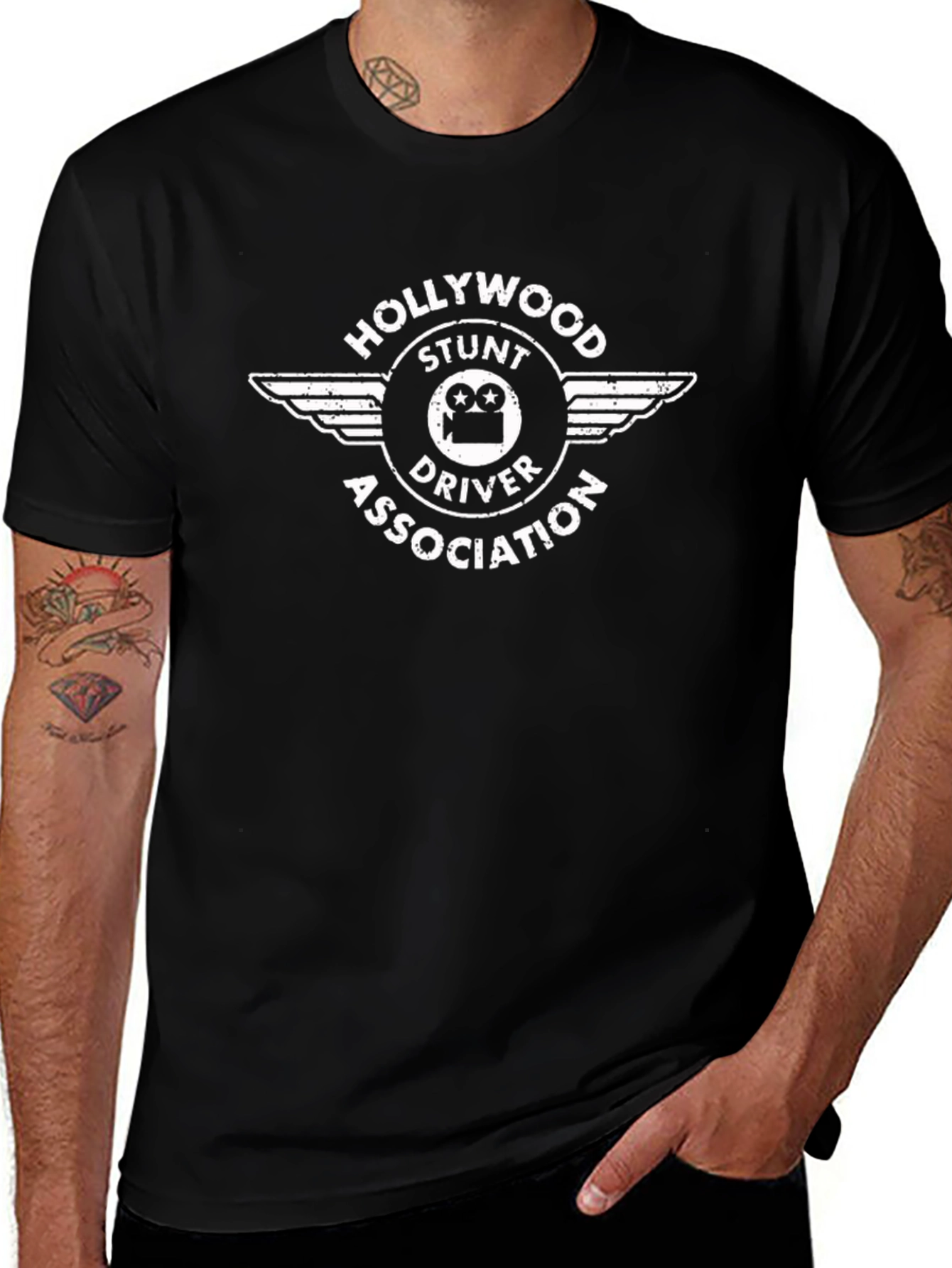 Hollywood Stunt Driver Association Black T-Shirt