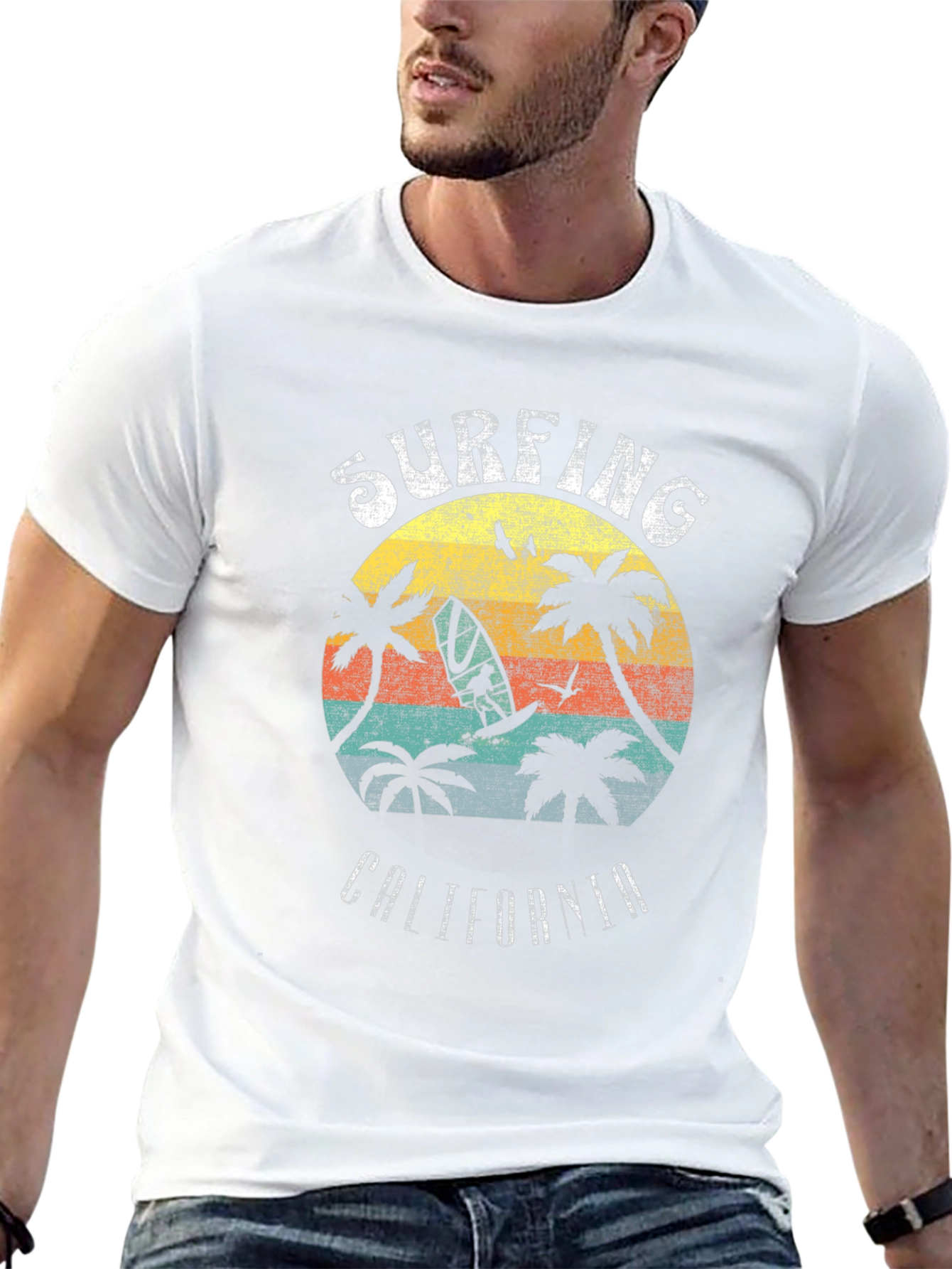 Surfing California T-Shirt - Retro Style