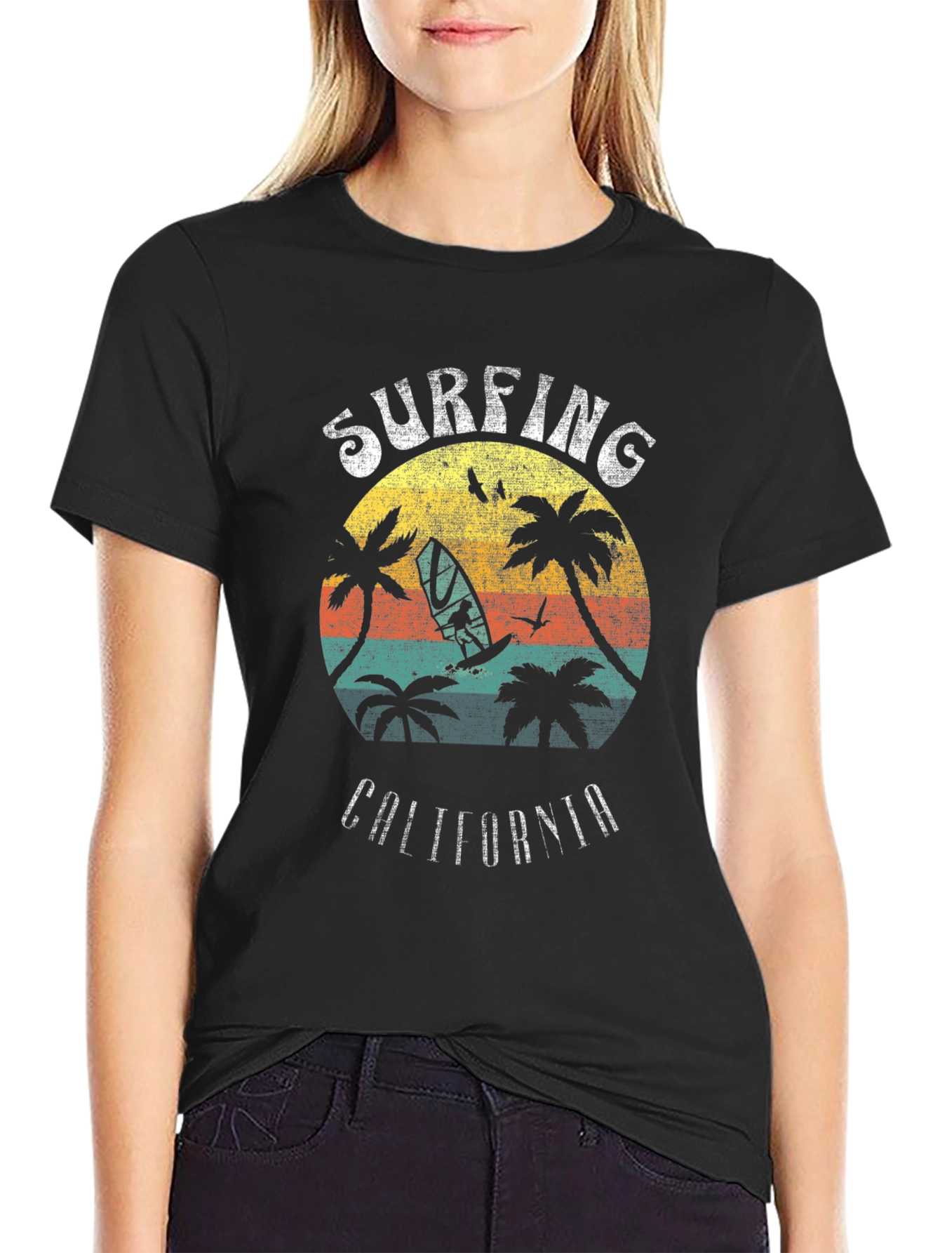 Surfing California T-Shirt - Retro Style