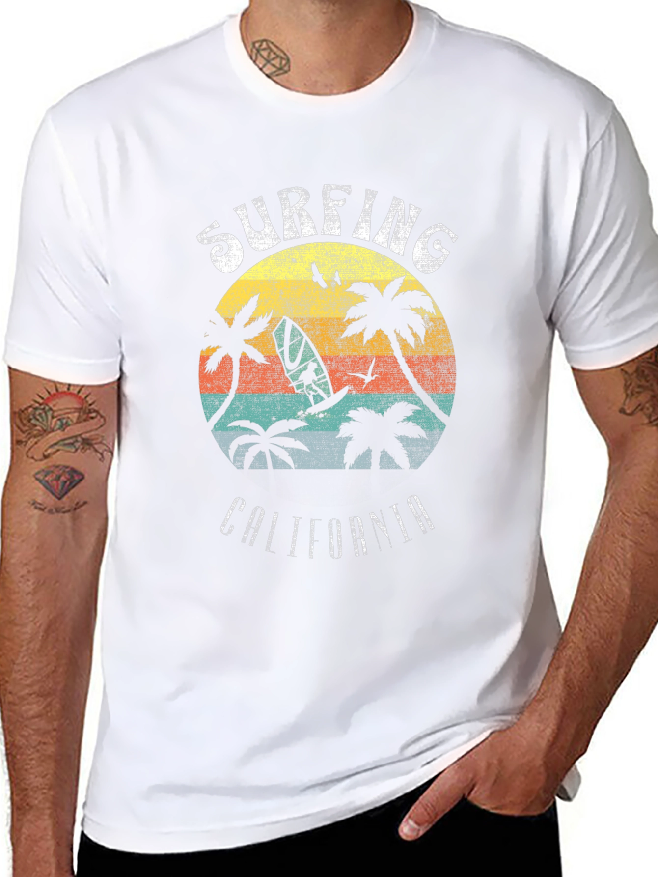 Surfing California T-Shirt - Retro Style