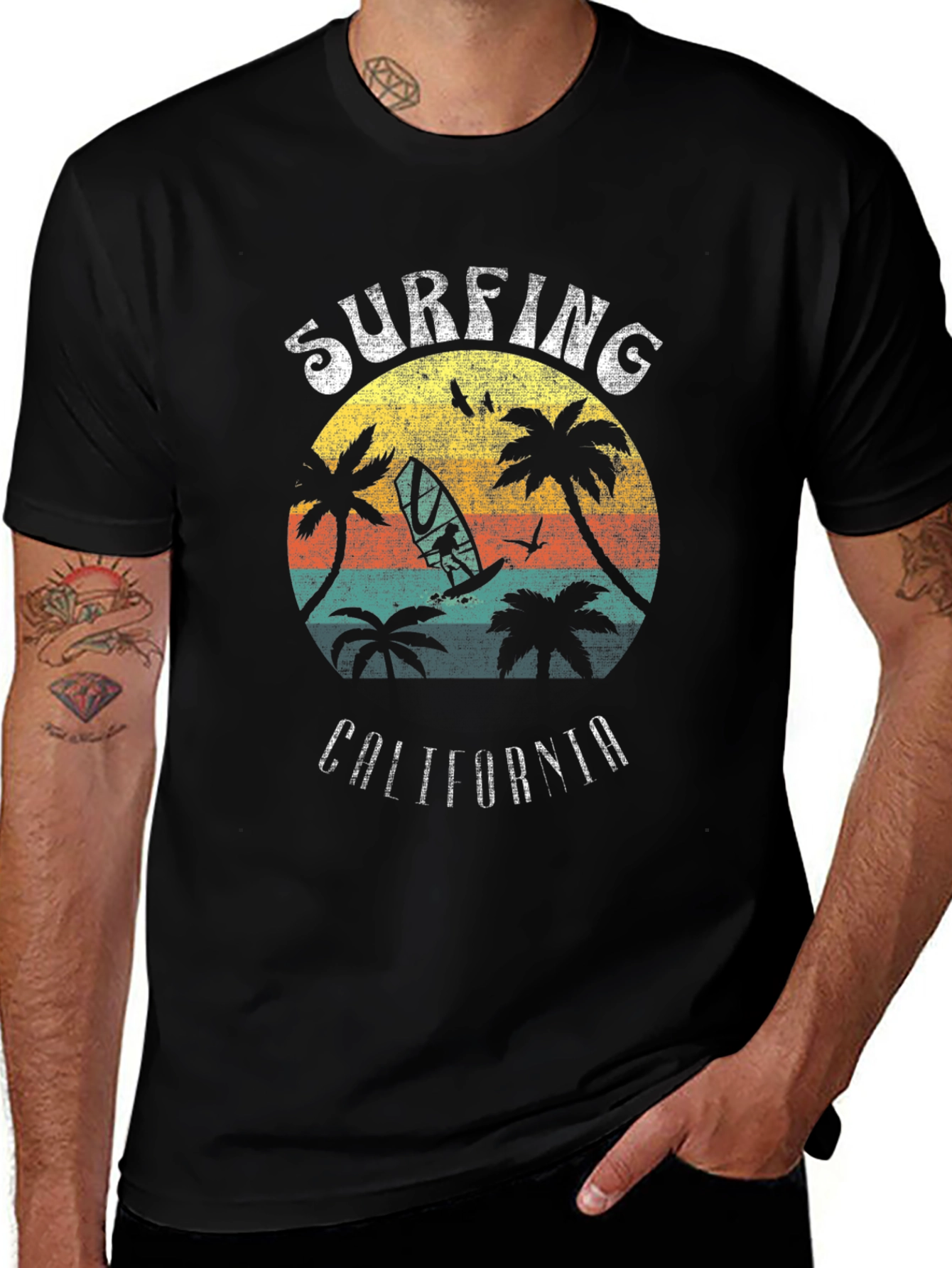Surfing California T-Shirt - Retro Style