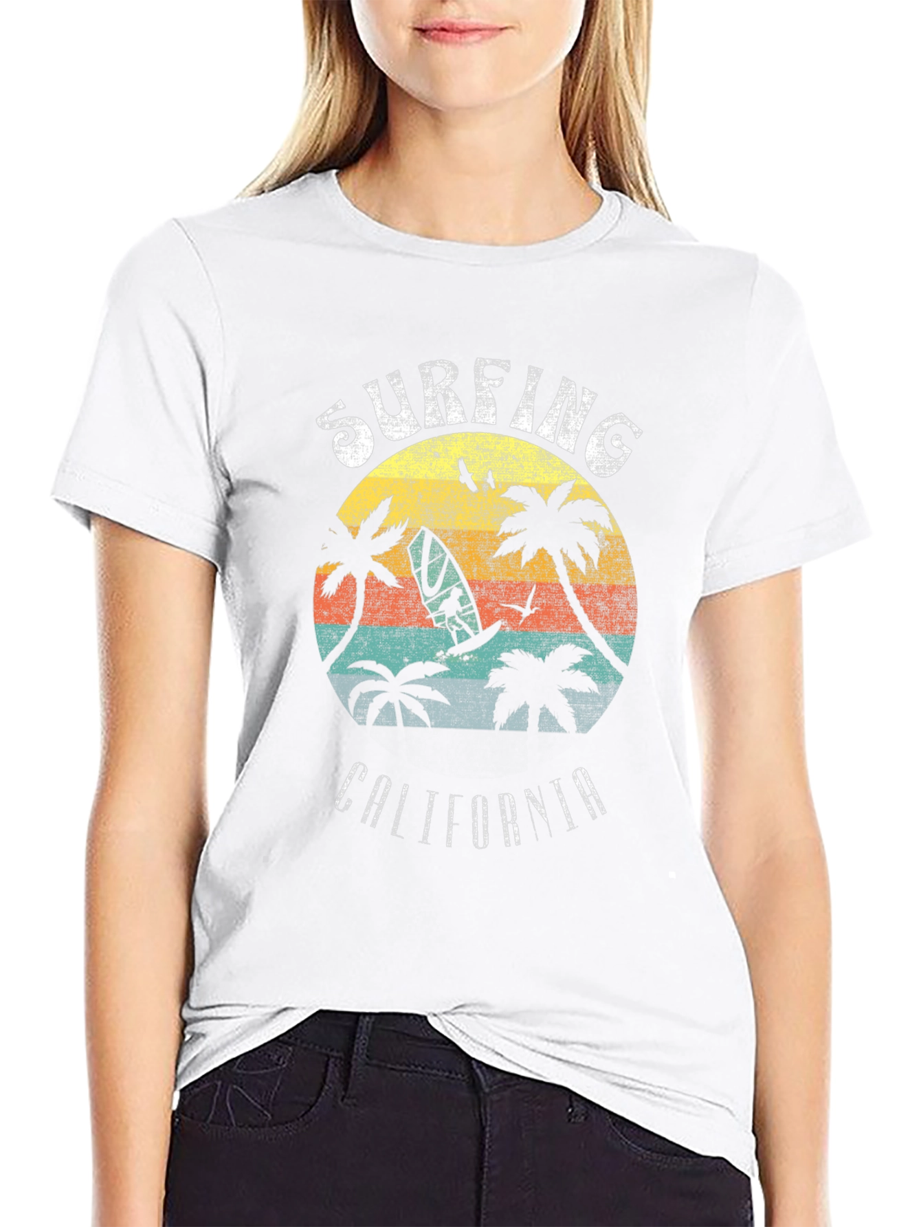 Surfing California T-Shirt - Retro Style