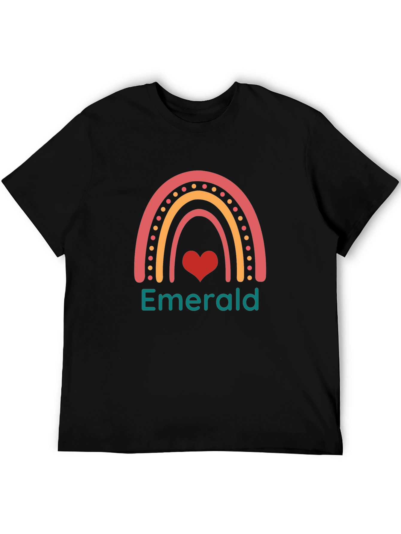 Emerald Heart Rainbow Graphic Tee