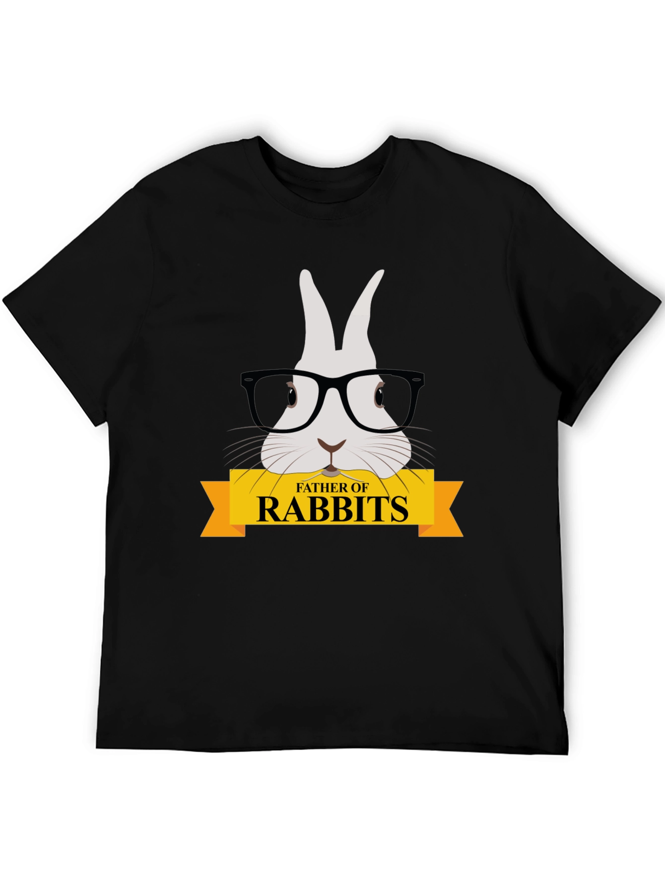 Father of Rabbits Graphic T-Shirt - Black