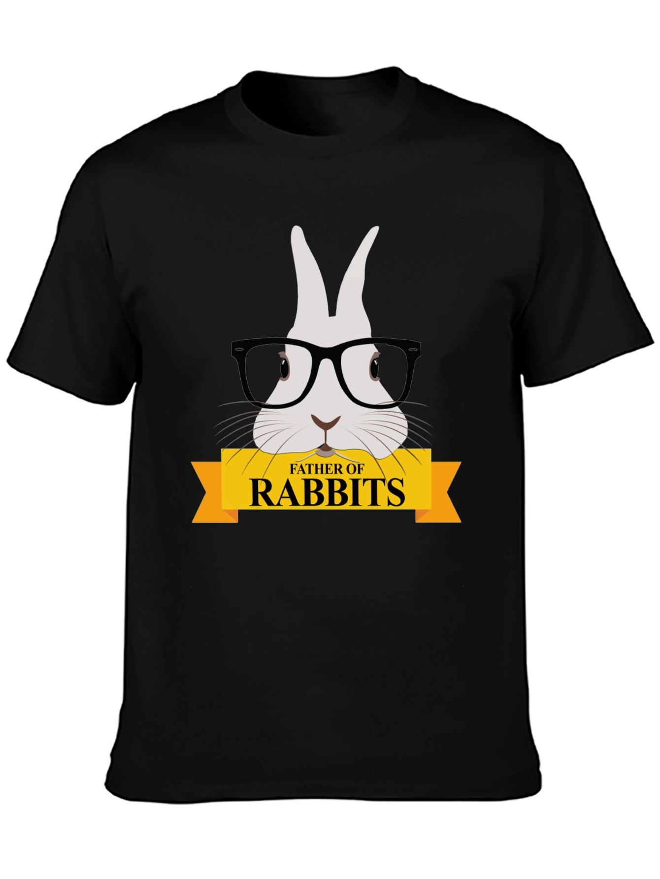 Father of Rabbits Graphic T-Shirt - Black